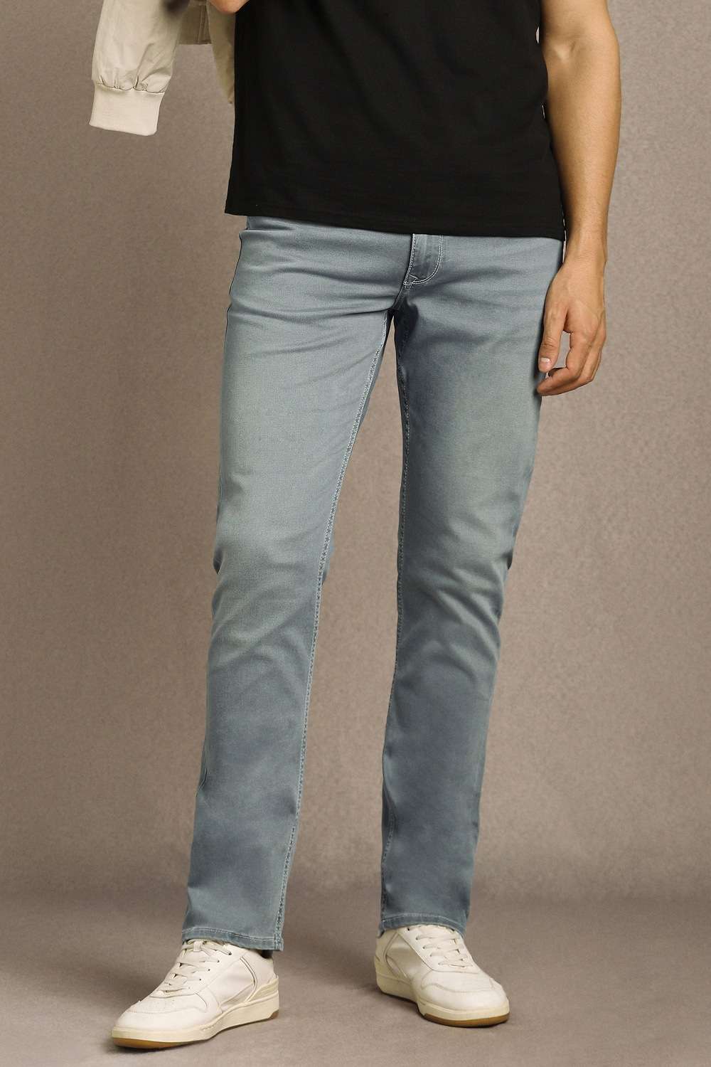 Solid-Cotton-Blend-Slim-Fit-Men-s-Jeans