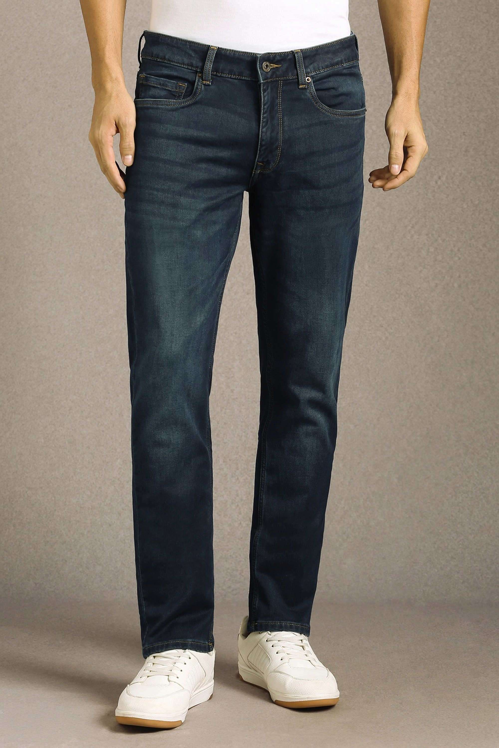 Solid-Cotton-Blend-Slim-Fit-Men-s-Jeans