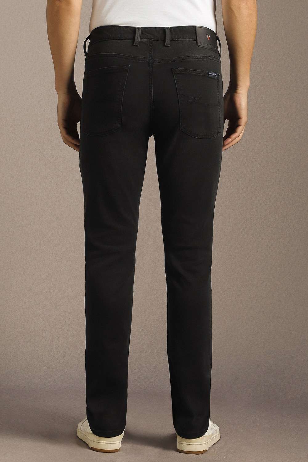 Solid-Polyester-Viscose-Slim-Fit-Men-s-Jeans