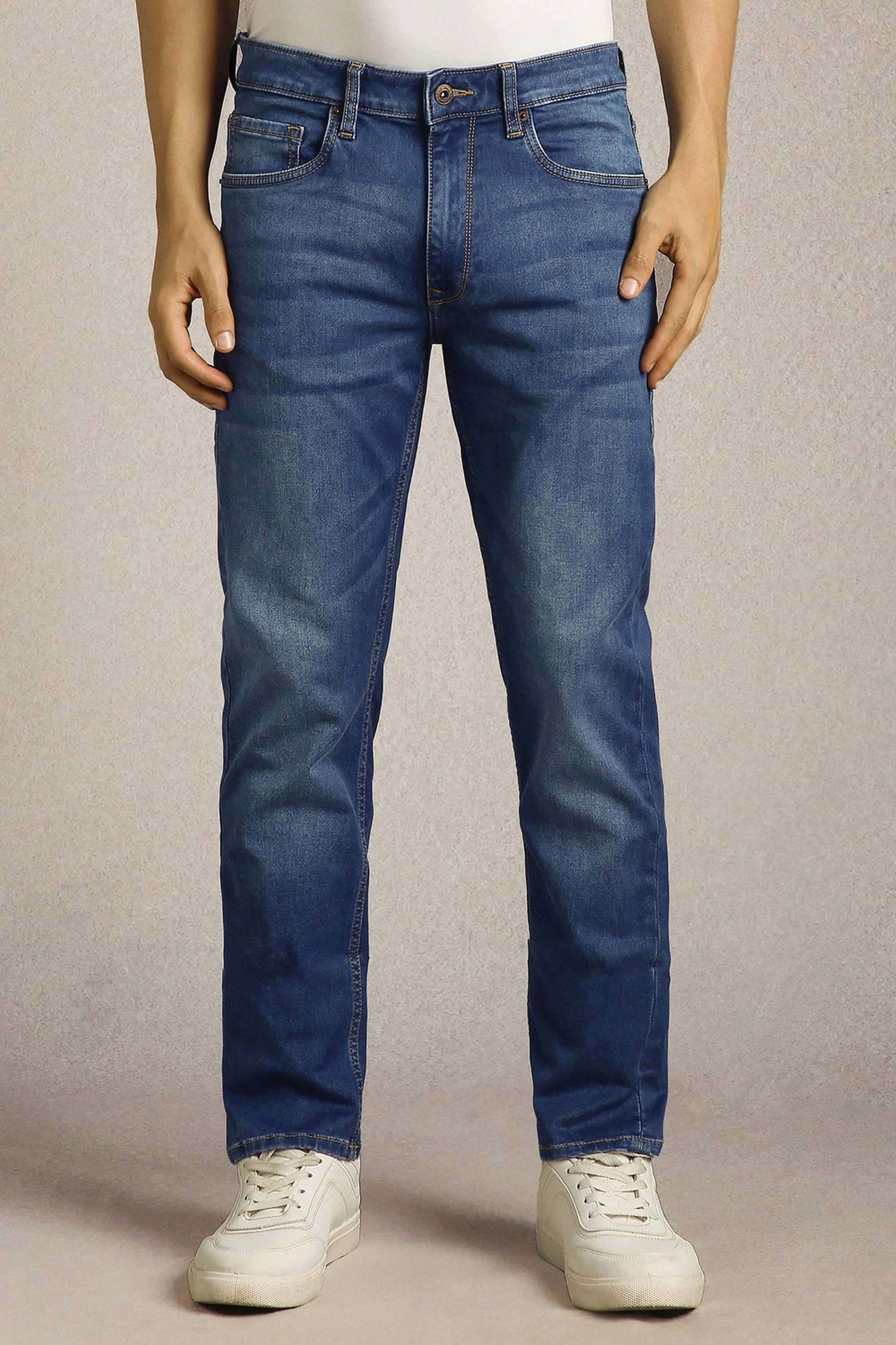 Solid-Cotton-Blend-Slim-Fit-Men-s-Jeans