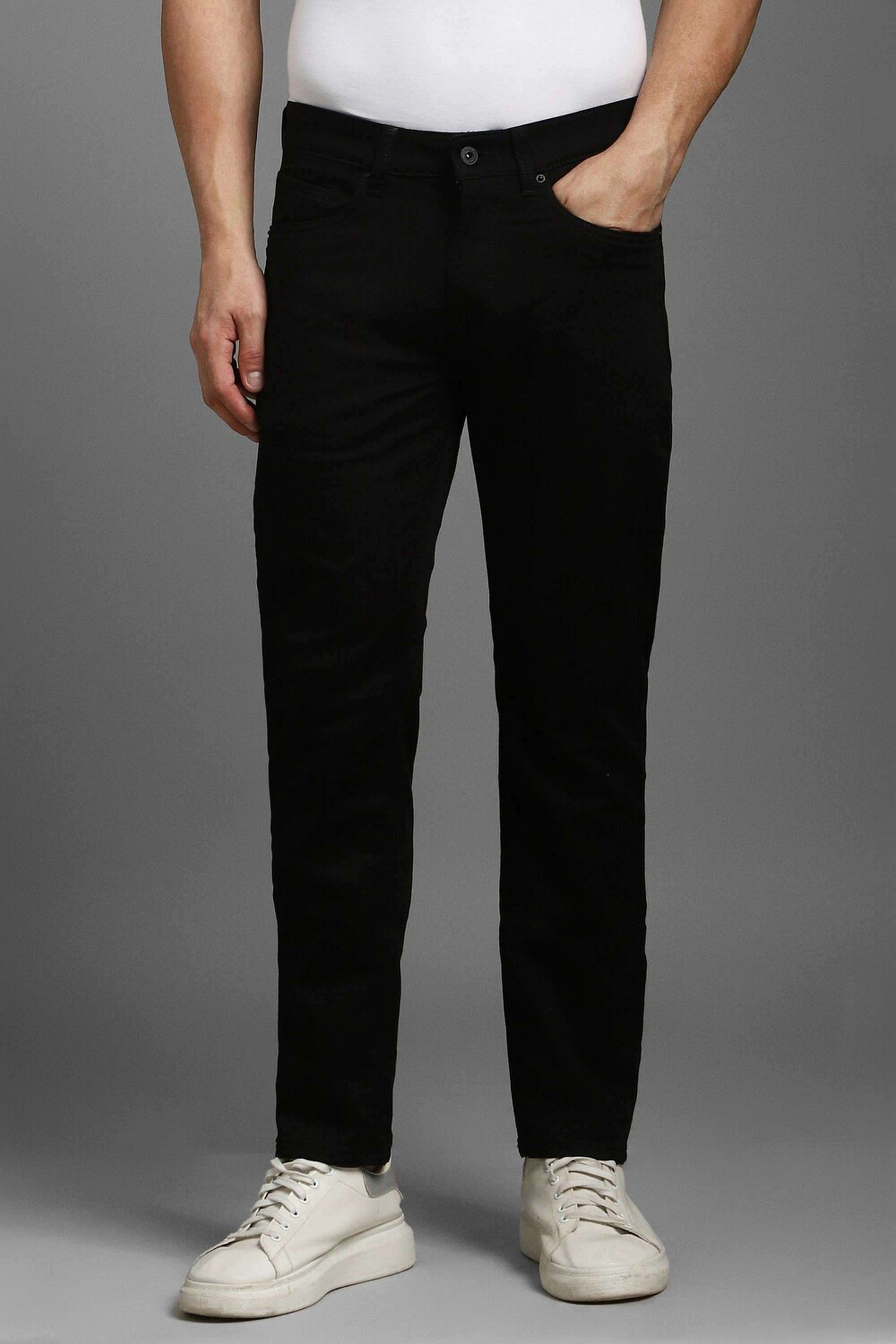 Solid-Cotton-Blend-Slim-Fit-Men-s-Jeans