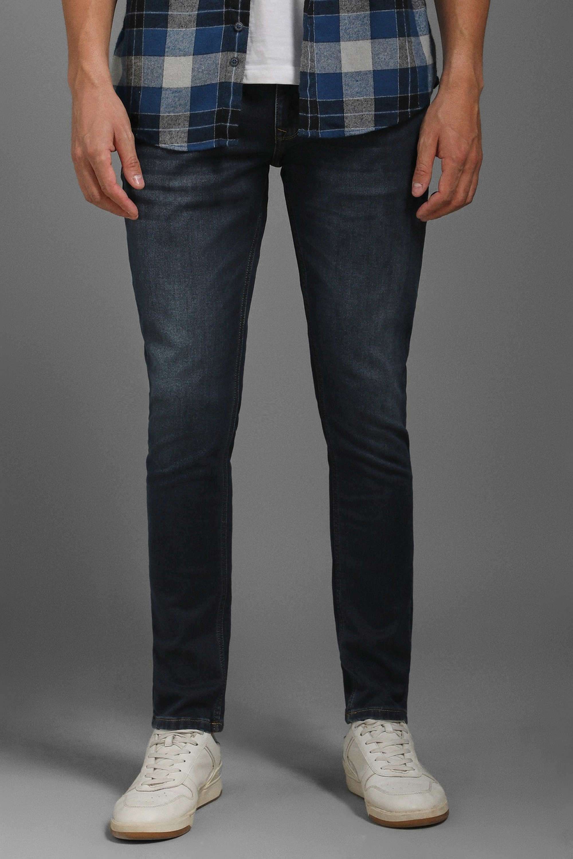 Solid-Cotton-Blend-Slim-Fit-Men-s-Jeans