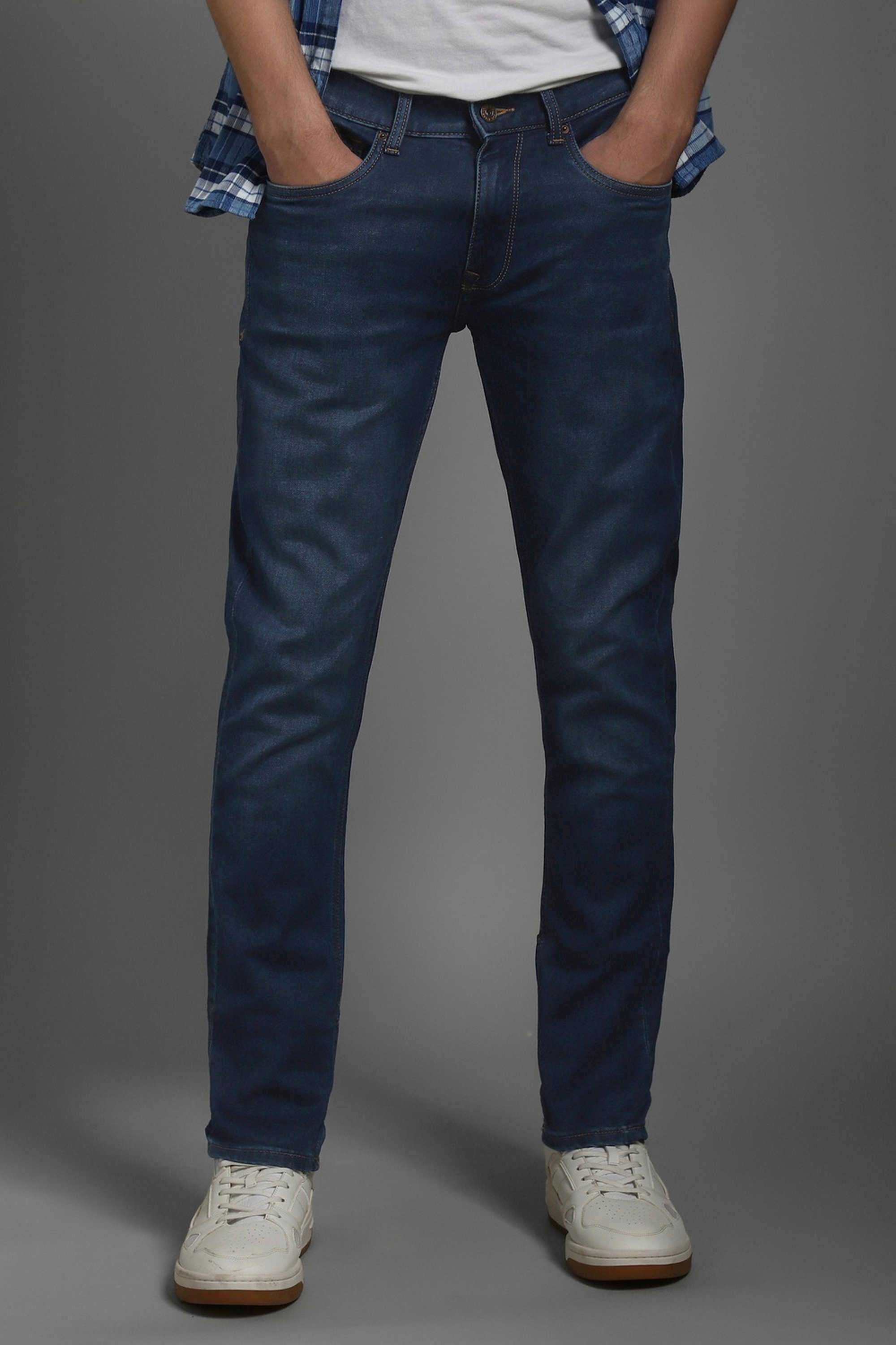 Solid-Cotton-Blend-Slim-Fit-Men-s-Jeans