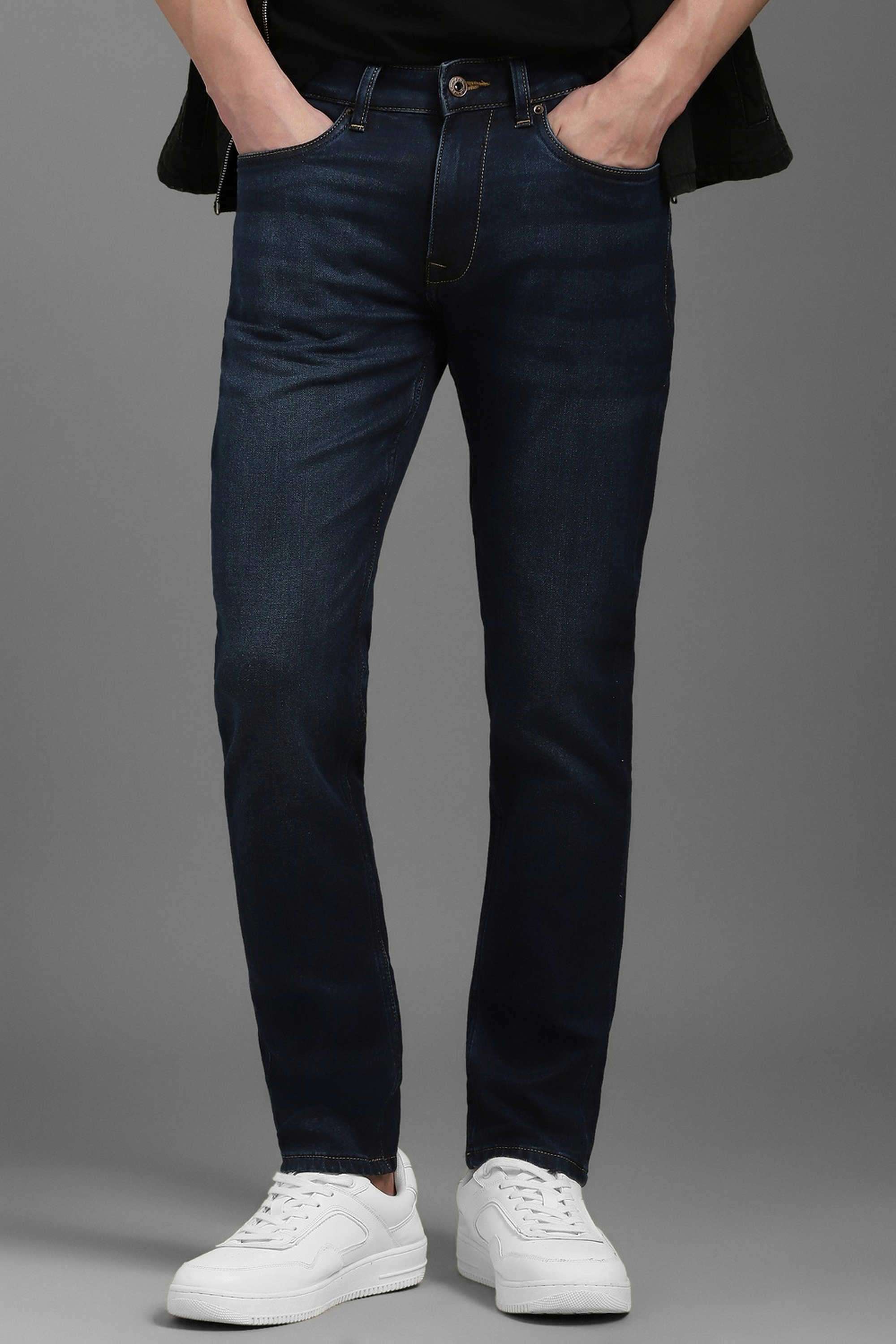 Solid-Cotton-Blend-Slim-Fit-Men-s-Jeans