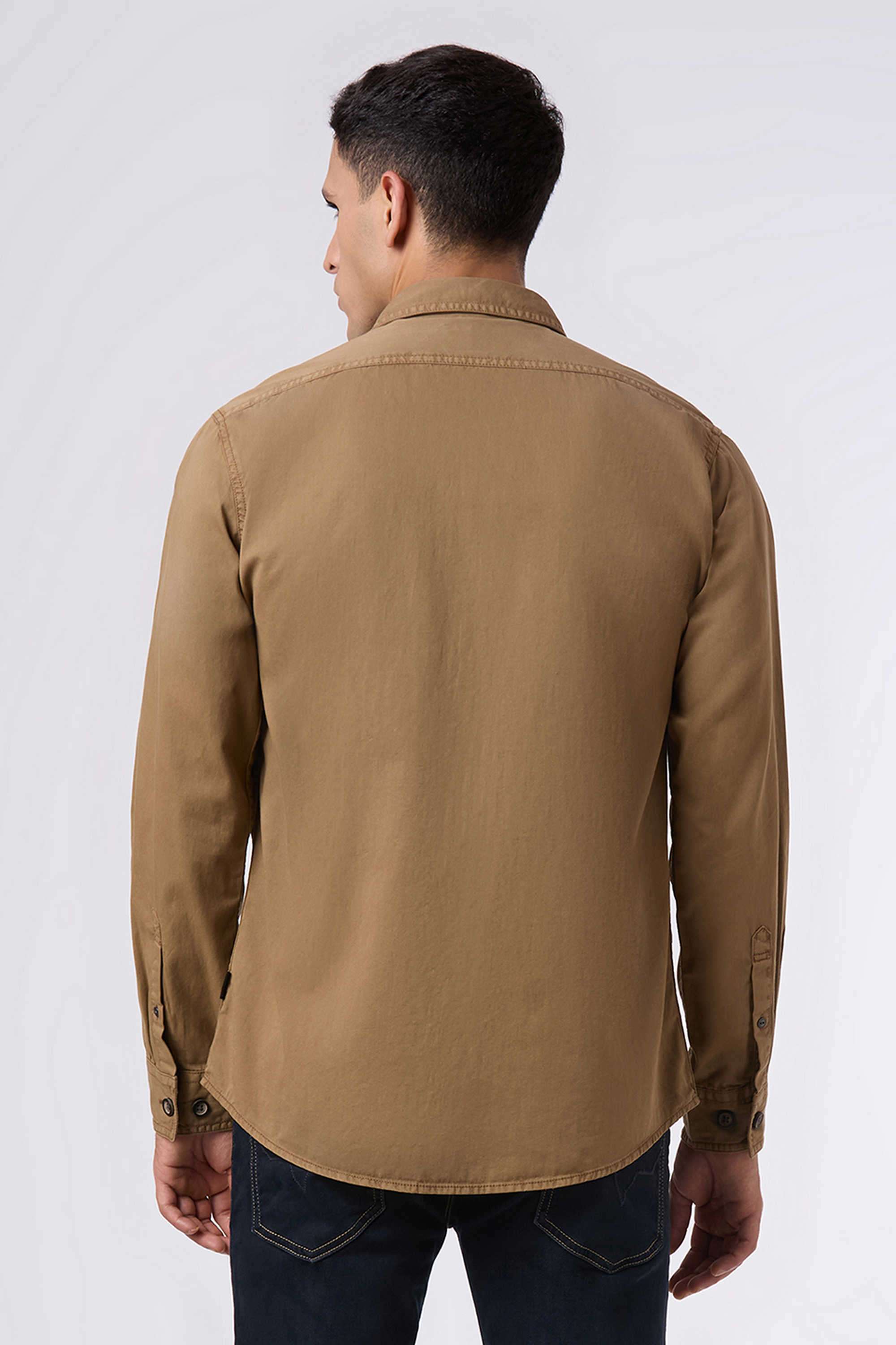 Solid-Cotton-Regular-Fit-Men-s-Shirt