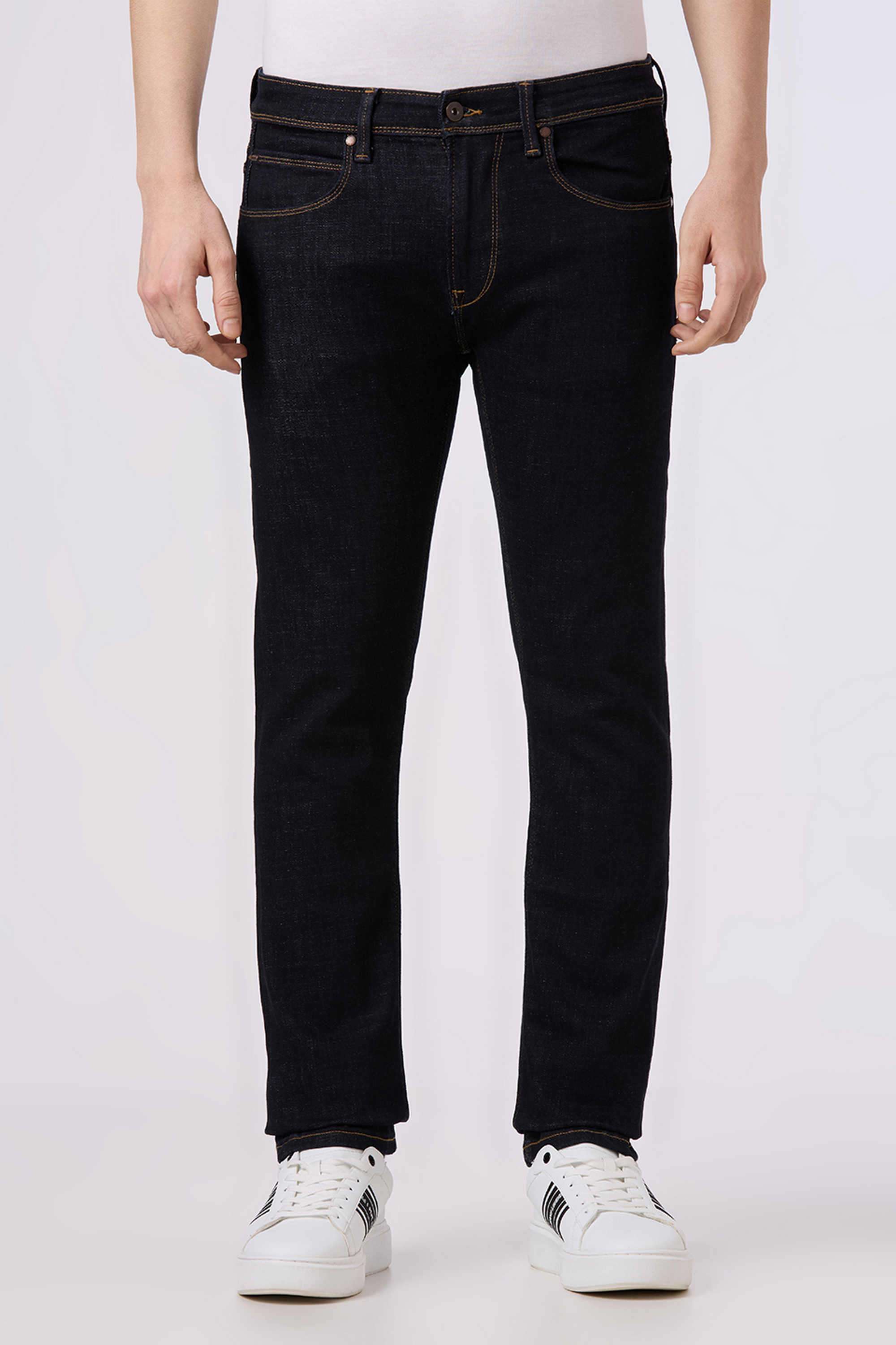 Light-Wash-Poly-Cotton-Slim-Fit-Men-Jeans