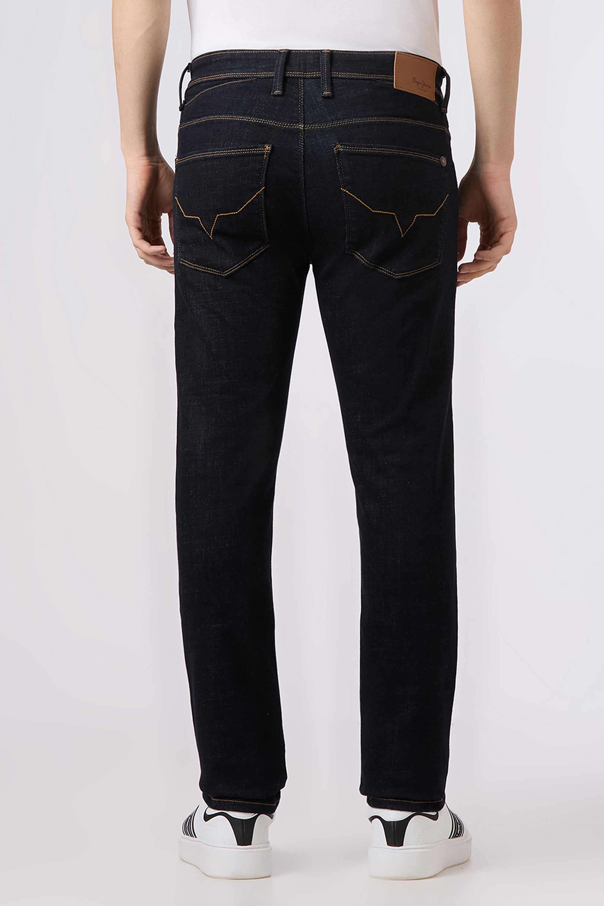 Light-Wash-Poly-Cotton-Slim-Fit-Men-Jeans