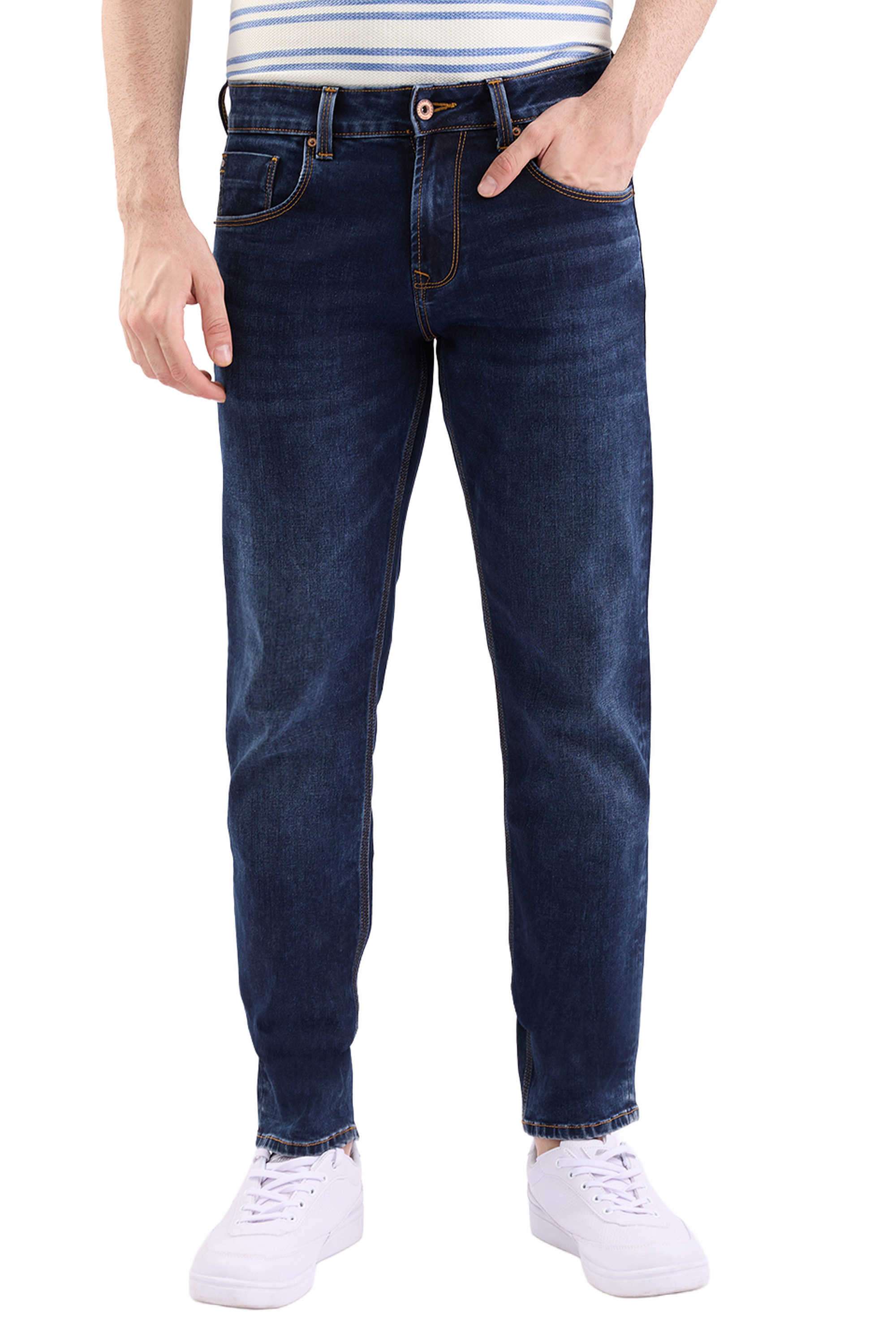 Solid-Cotton-Regular-Fit-Men-s-Jeans