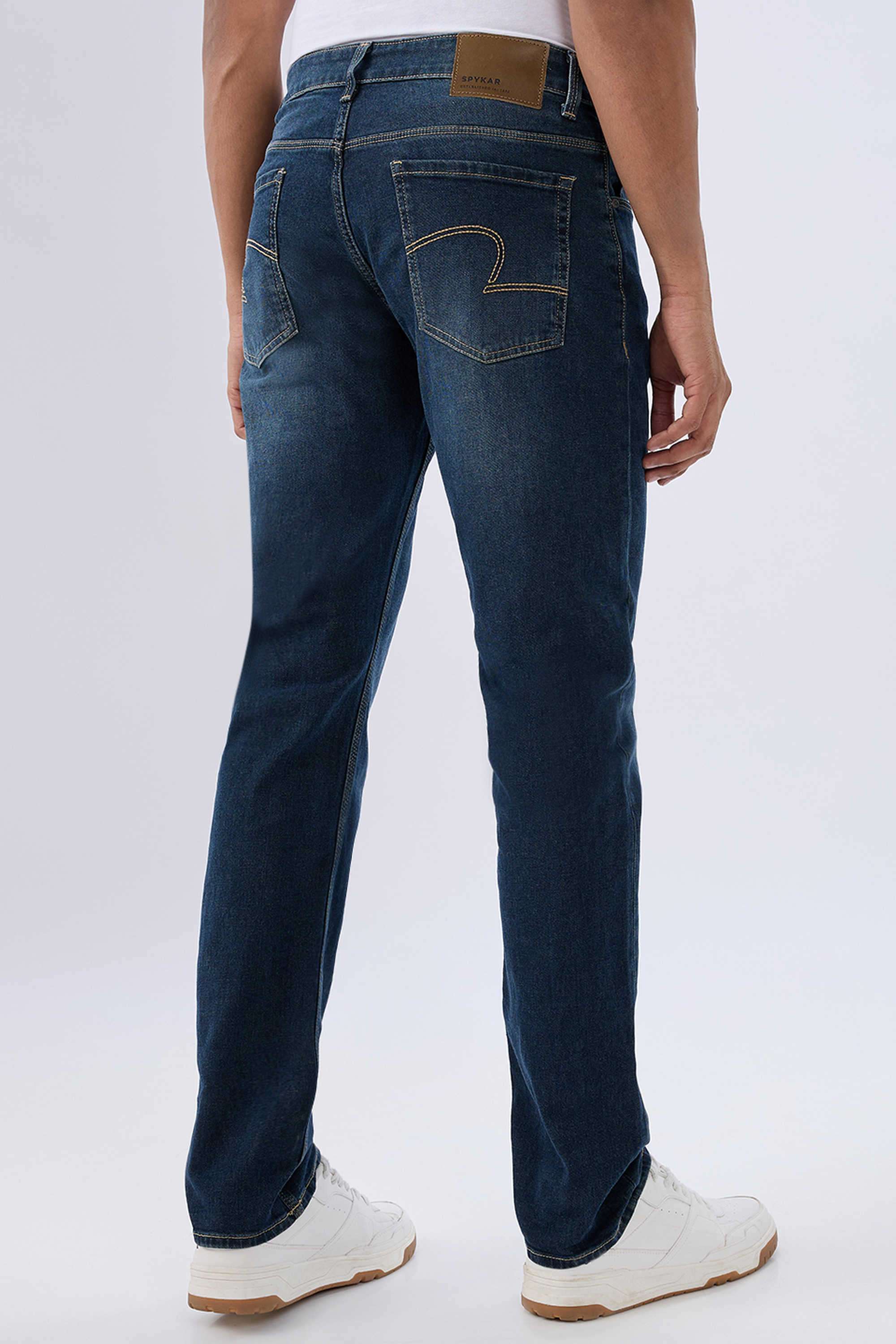 Light-Wash-Cotton-Relaxed-Fit-Men-Jeans