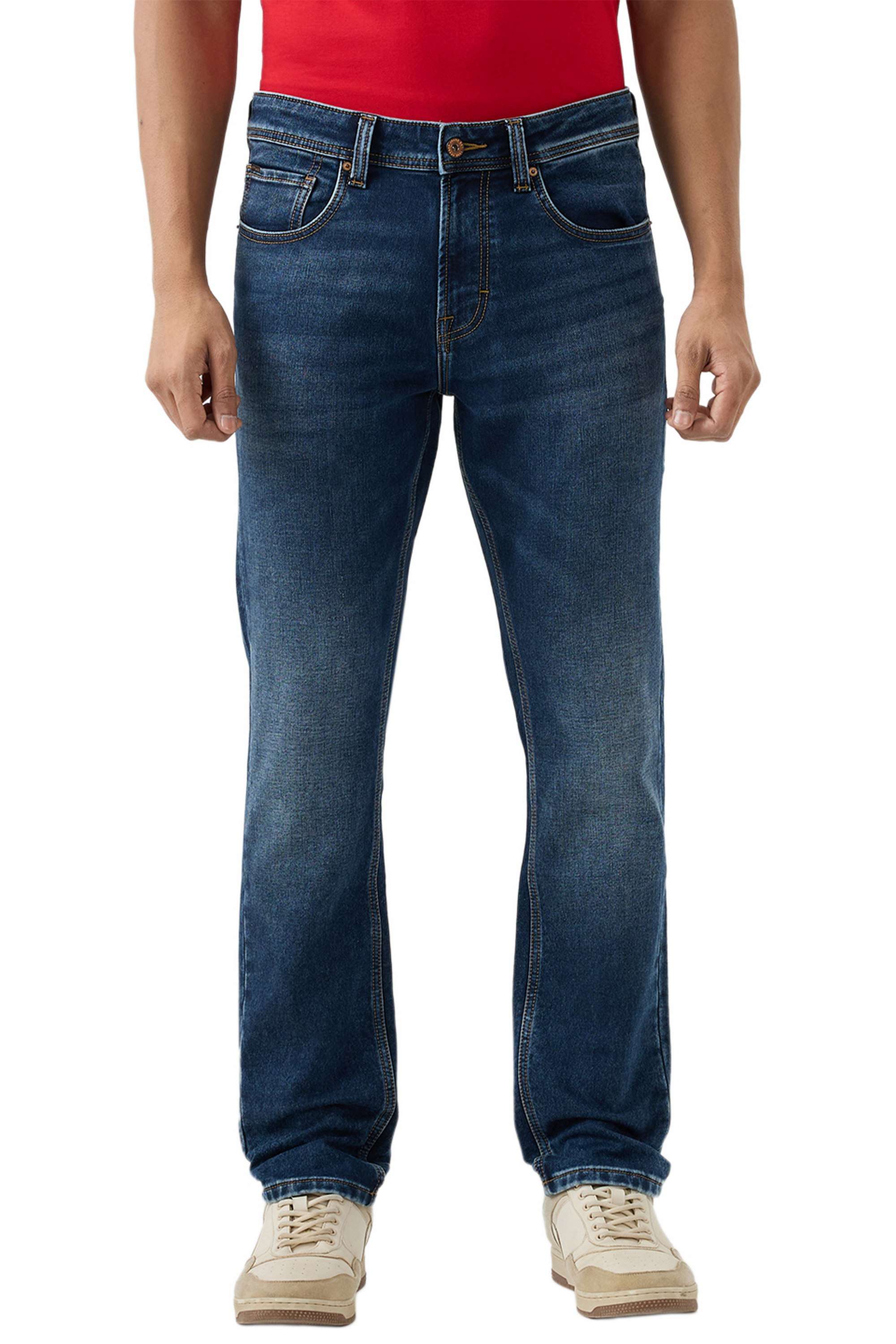 Solid-Cotton-Stretch-Regular-Fit-Men-s-Jeans