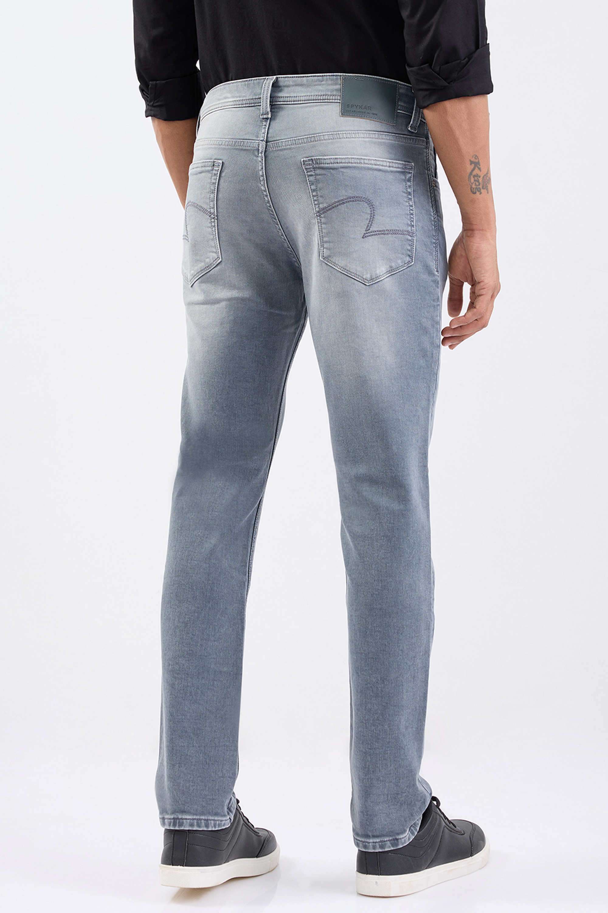 Light-Wash-Cotton-Regular-Fit-Men-Jeans
