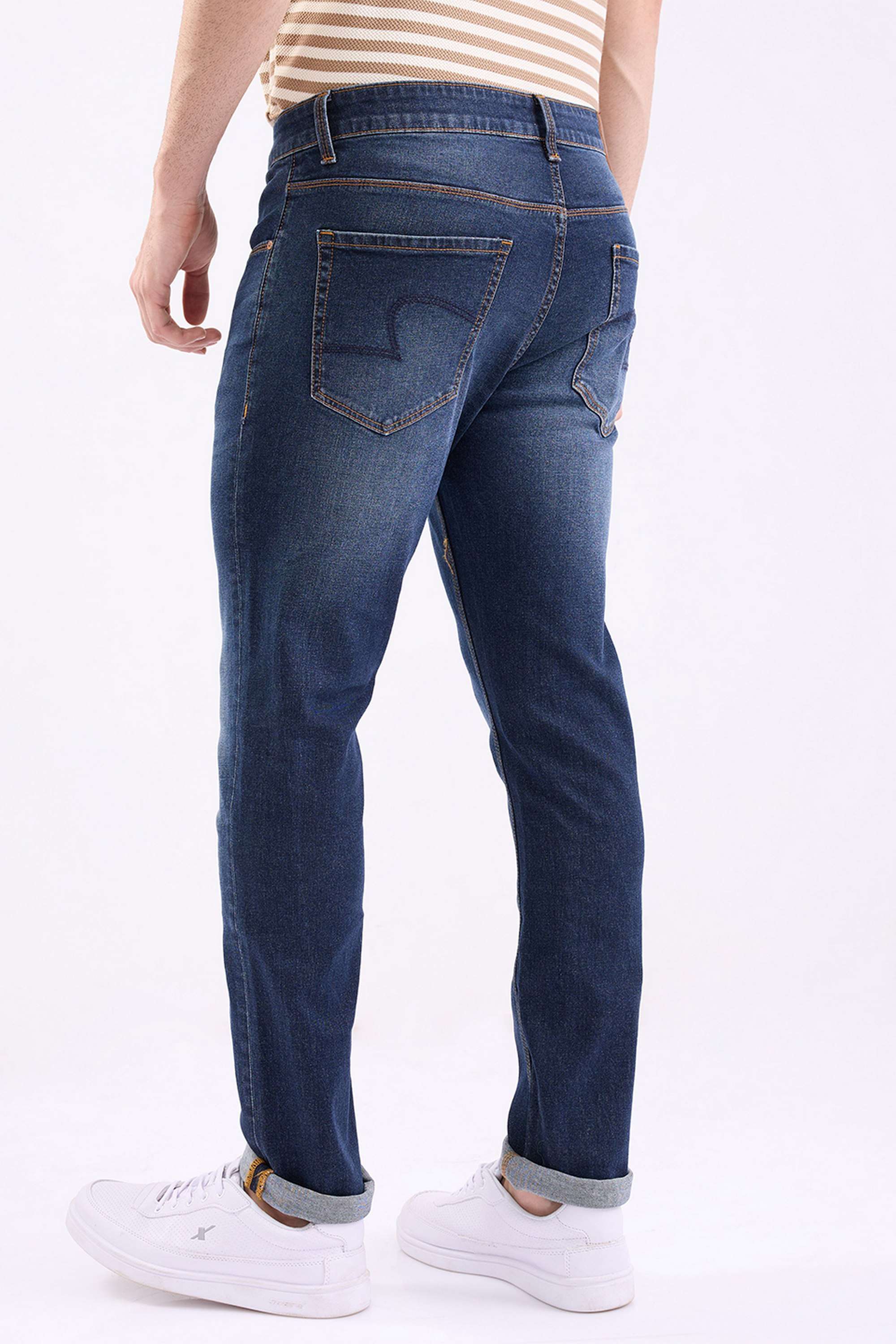Solid-Cotton-Stretch-Regular-Fit-Men-s-Jeans
