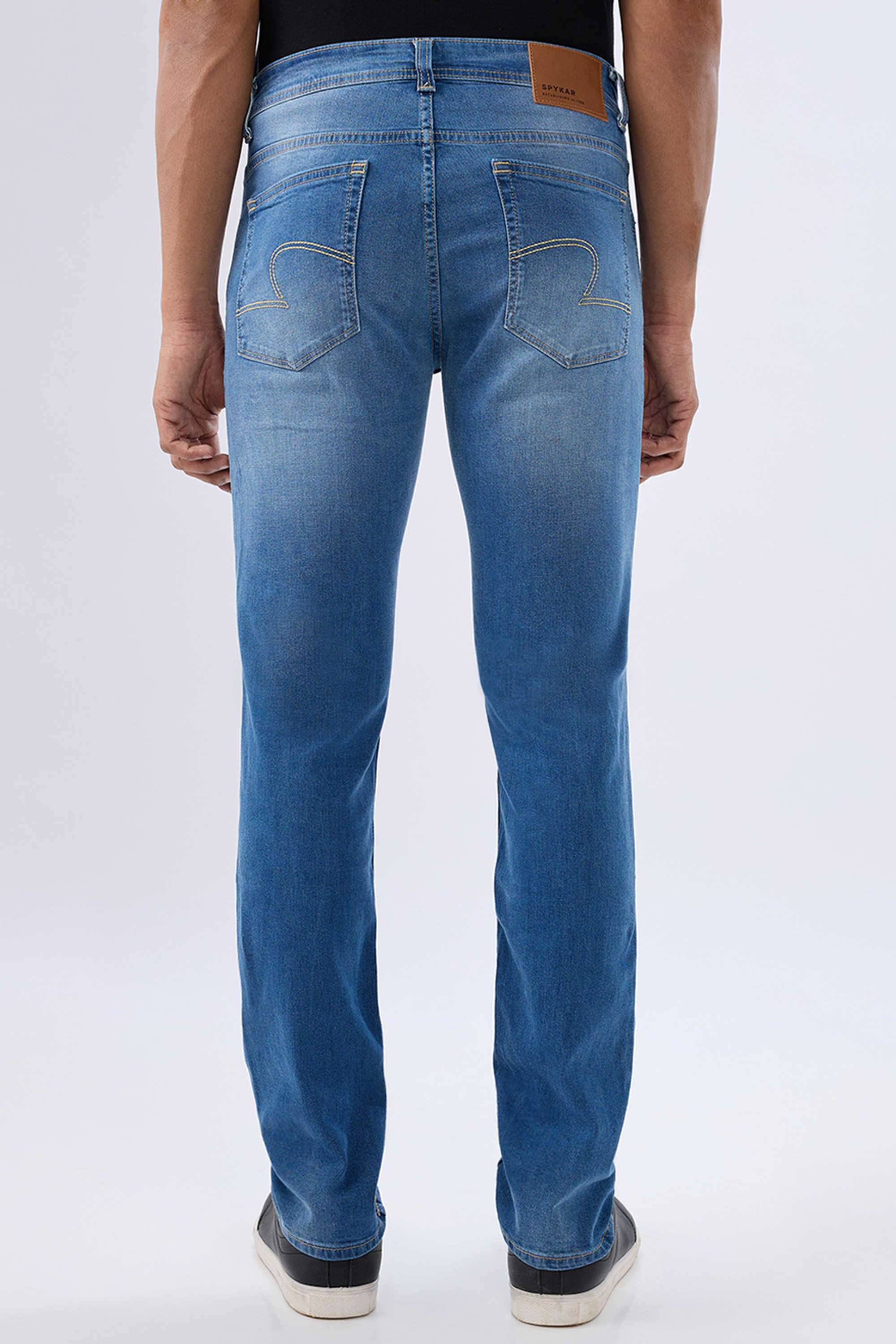 Light-Wash-Cotton-Regular-Fit-Men-Jeans