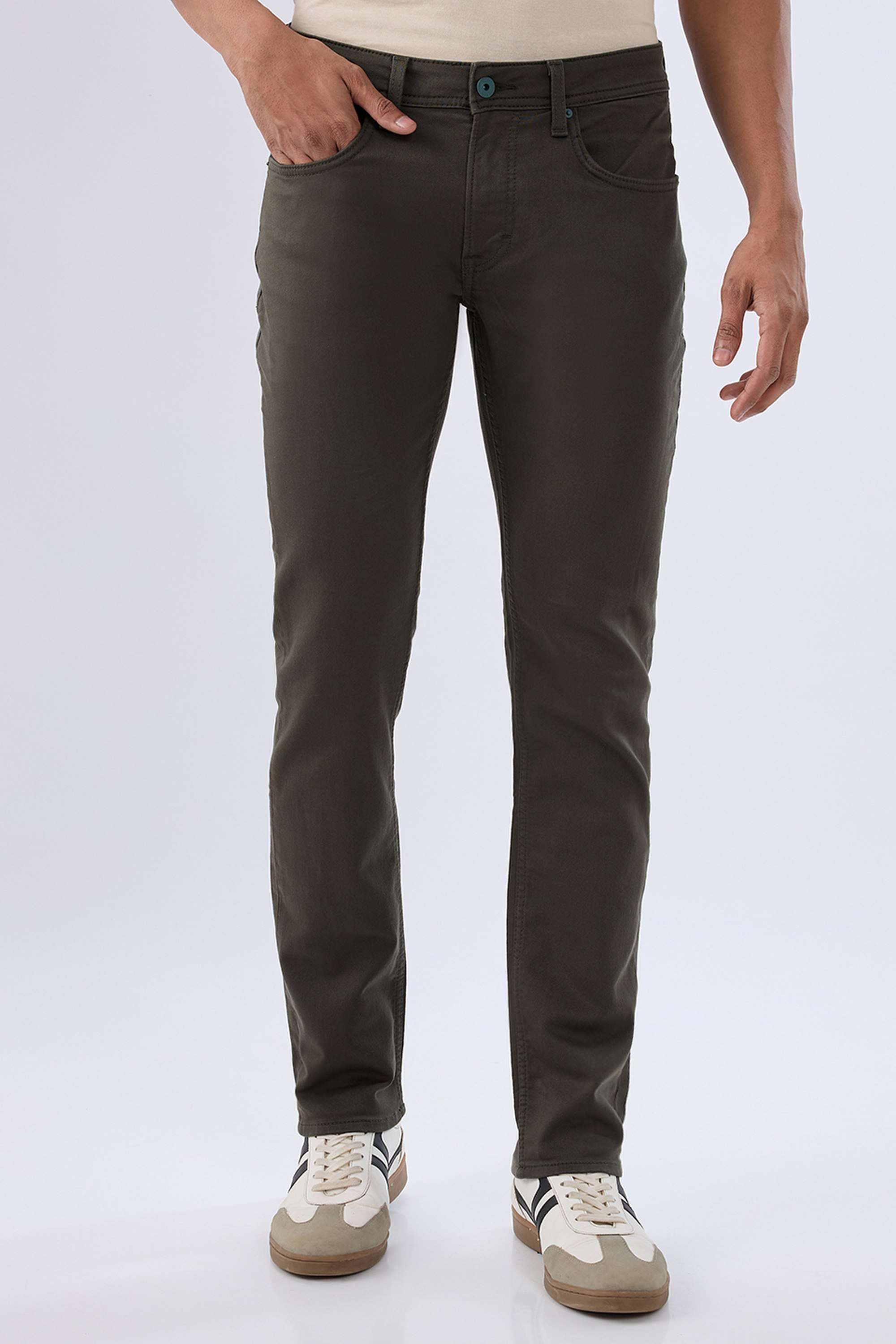 Solid-Cotton-Stretch-Regular-Fit-Men-s-Jeans