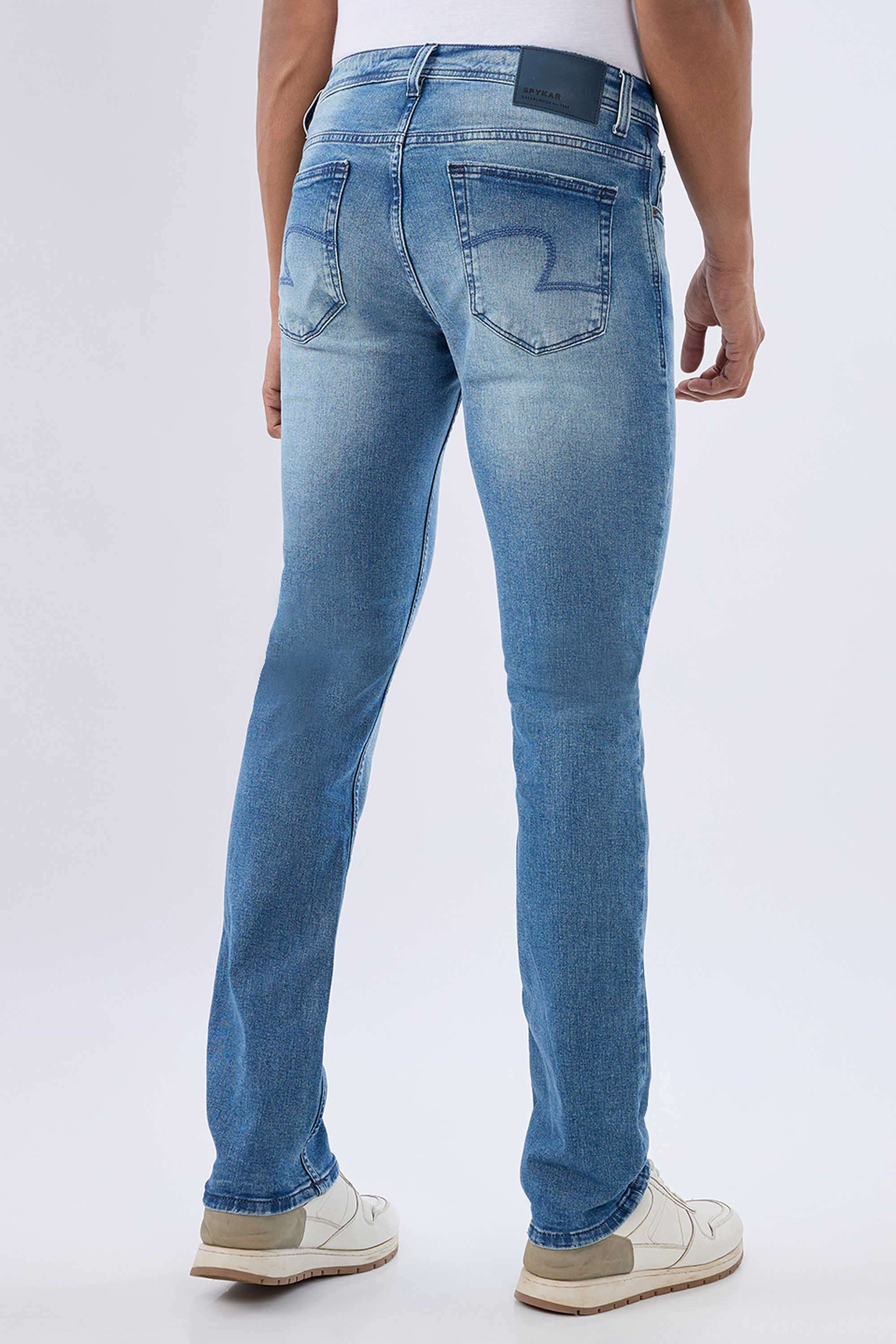 Light-Wash-Cotton-Regular-Fit-Men-Jeans