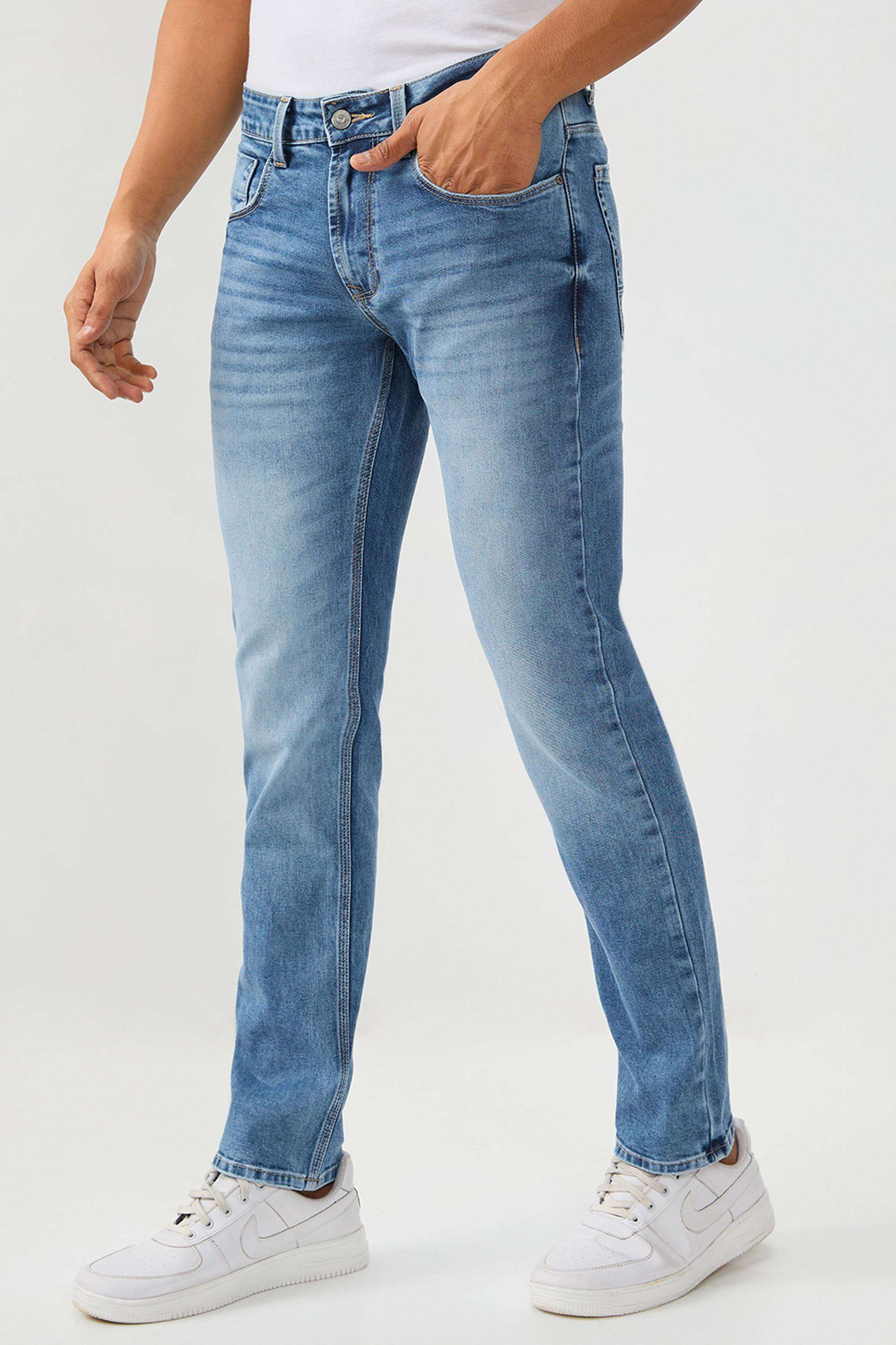 Solid-Cotton-Stretch-Regular-Fit-Men-s-Jeans