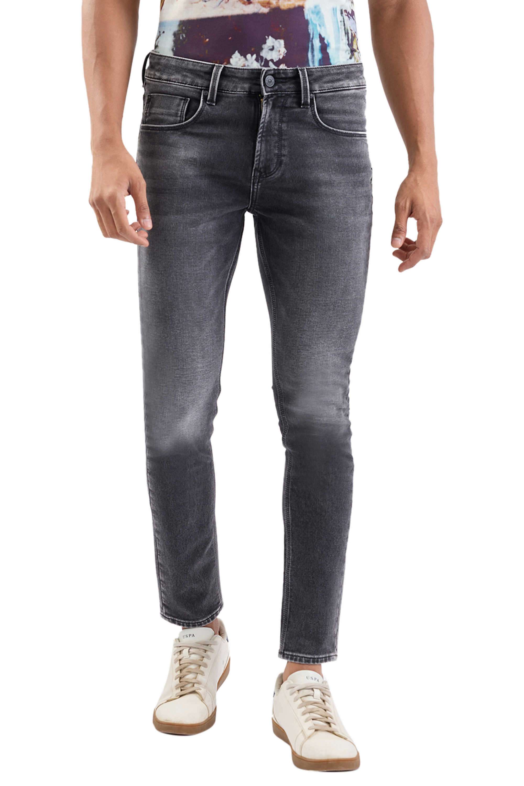 Solid-Cotton-Super-Skinny-Fit-Men-s-Jeans