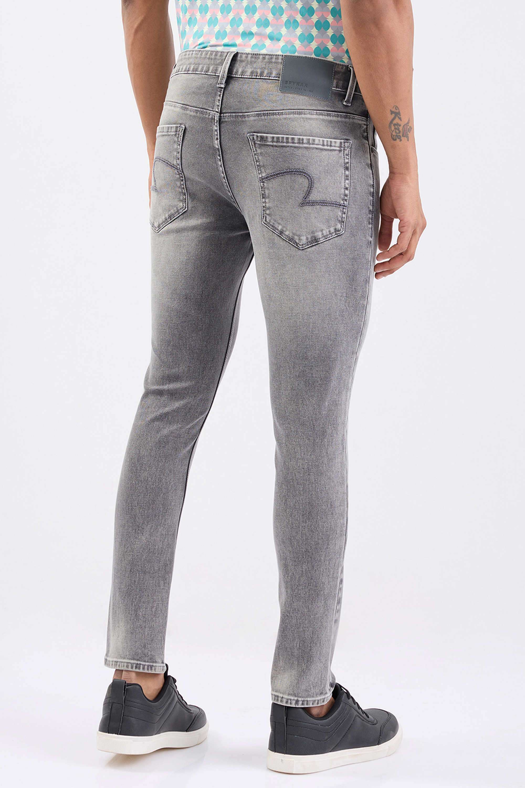 Light-Wash-Cotton-Super-Skinny-Fit-Men-Jeans