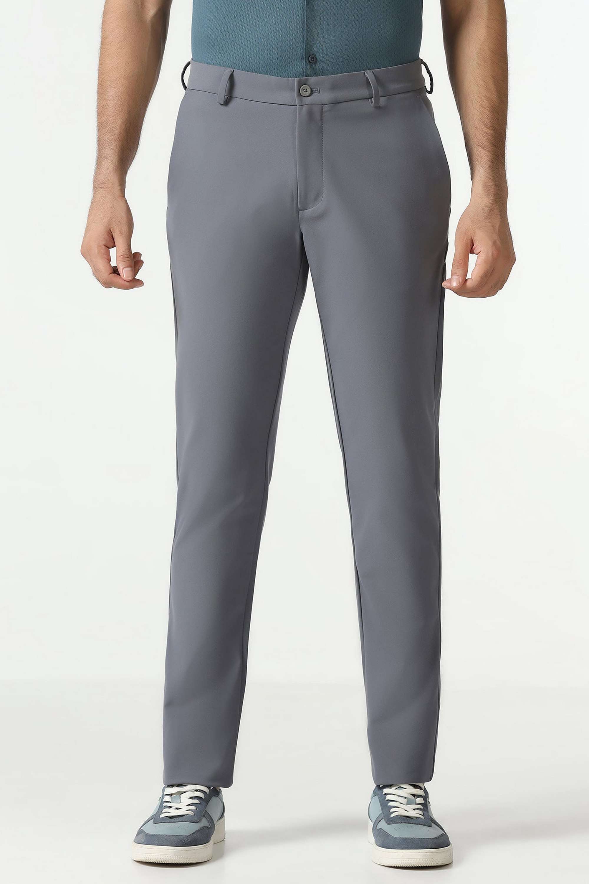 Solid-Polyester-Super-Slim-Fit-Men-s-Trousers