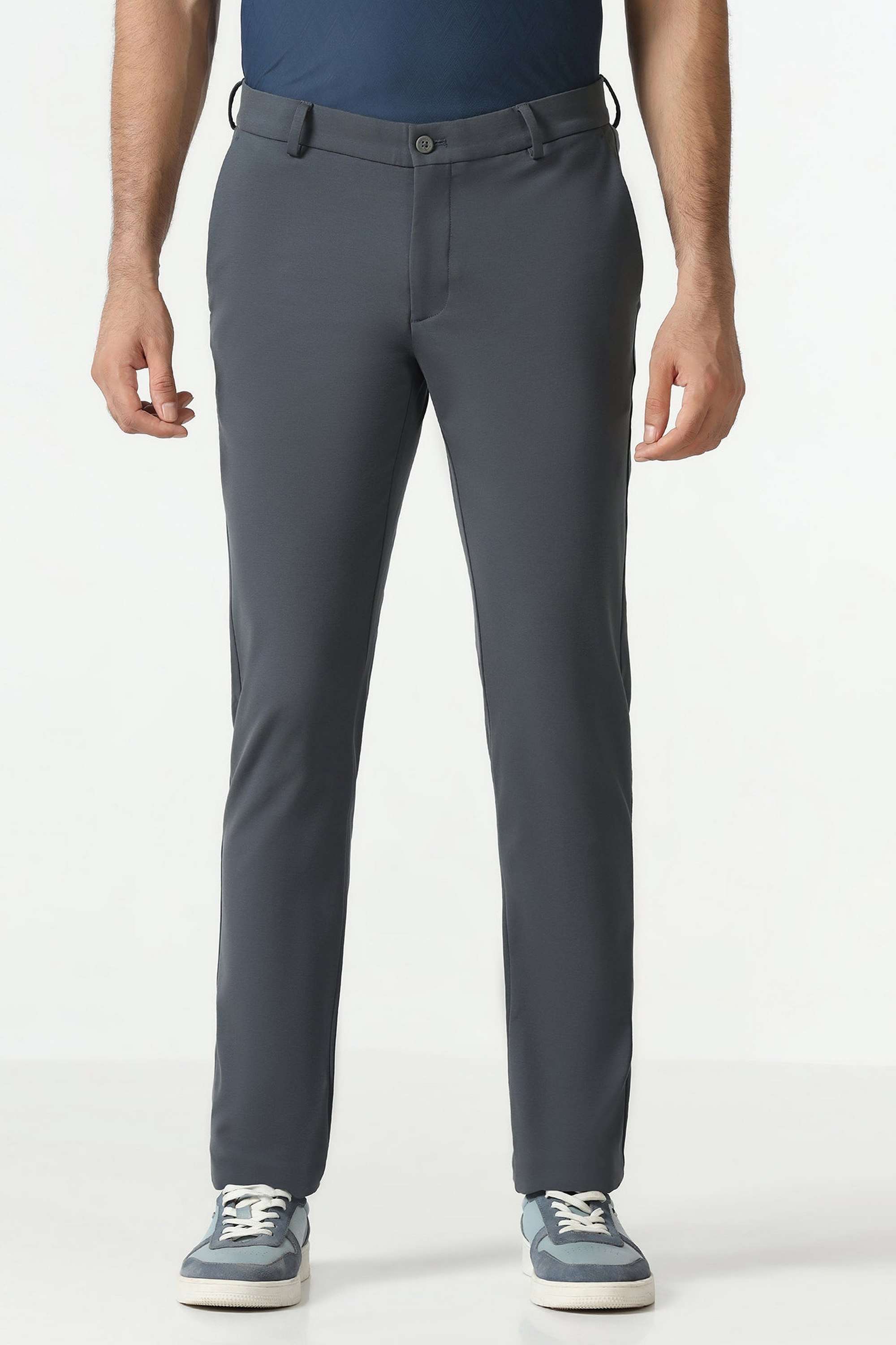 Solid-Cotton-Blend-Super-Slim-Fit-Men-s-Trousers