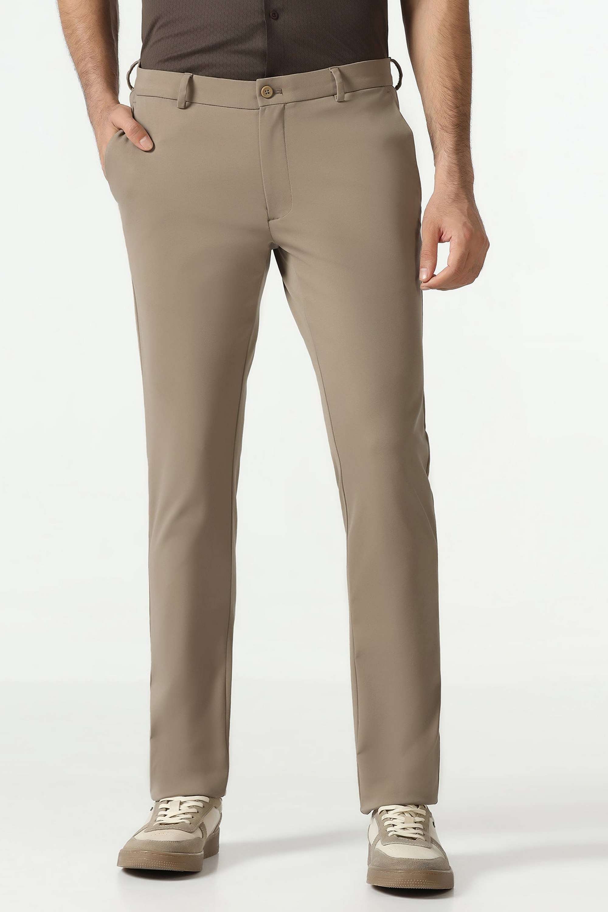 Solid-Cotton-Blend-Super-Slim-Fit-Men-s-Trousers