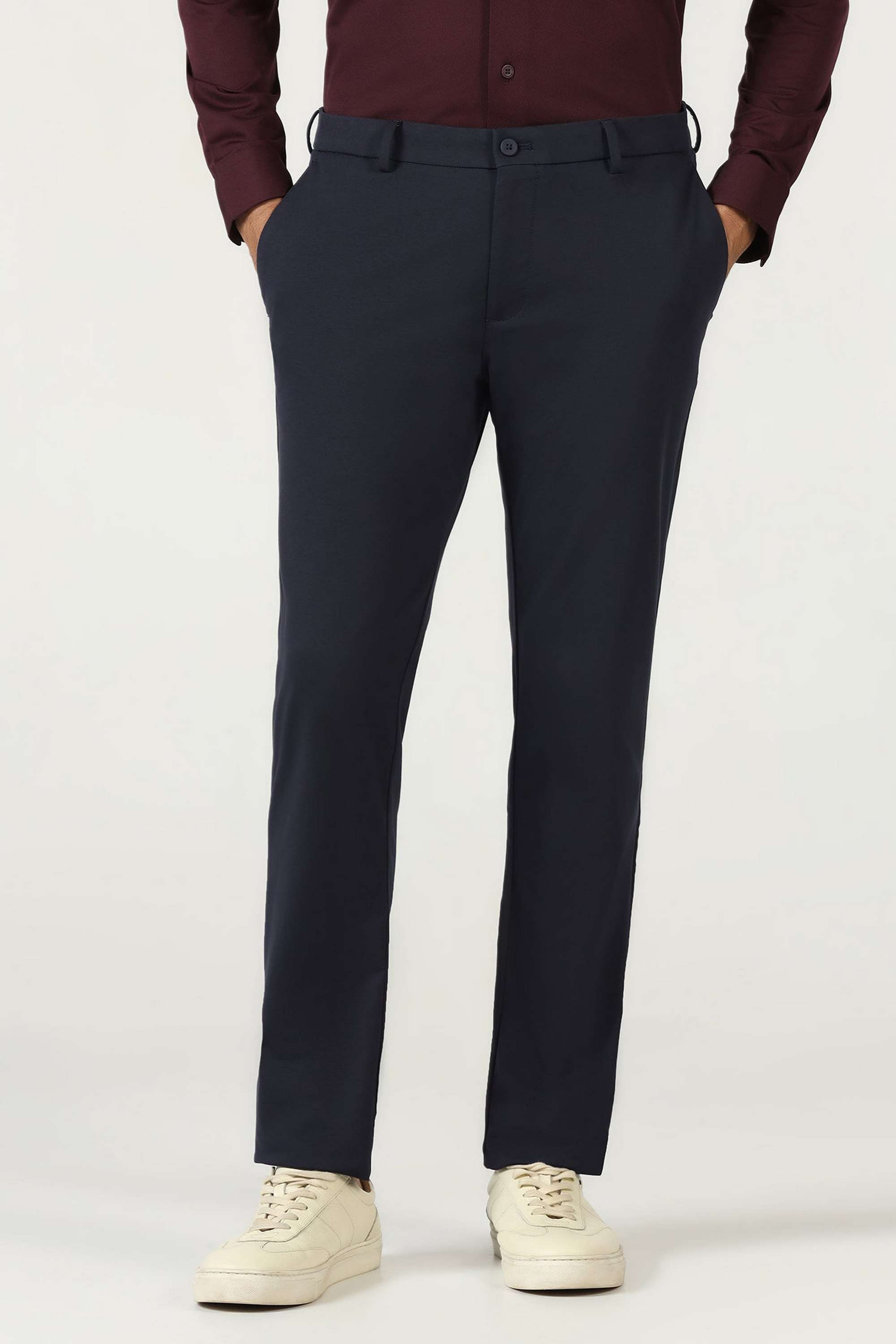 Solid-Cotton-Blend-Super-Slim-Fit-Men-s-Formal-Trousers