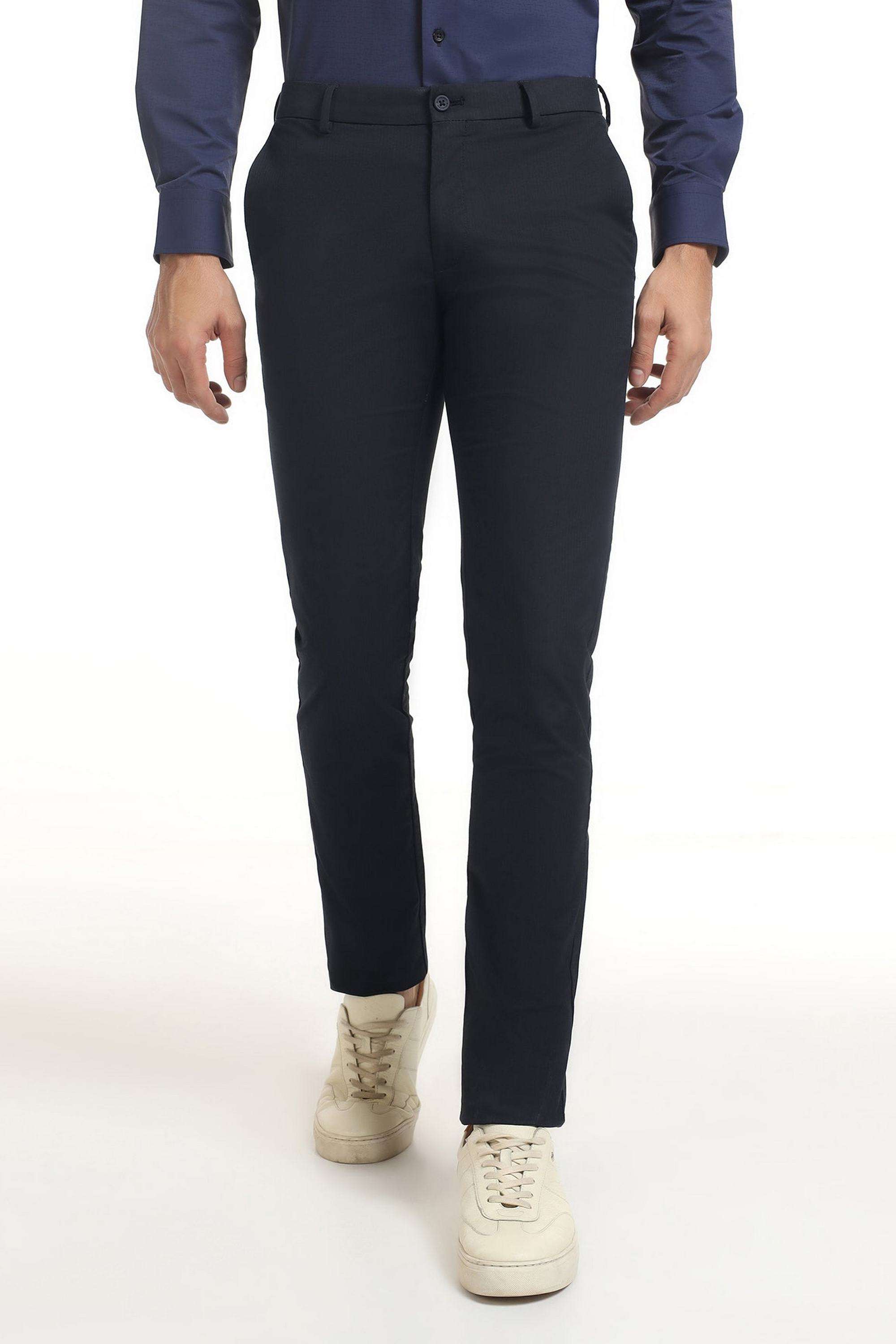 Solid-Cotton-Blend-Super-Slim-Fit-Men-s-Formal-Wear-Trousers