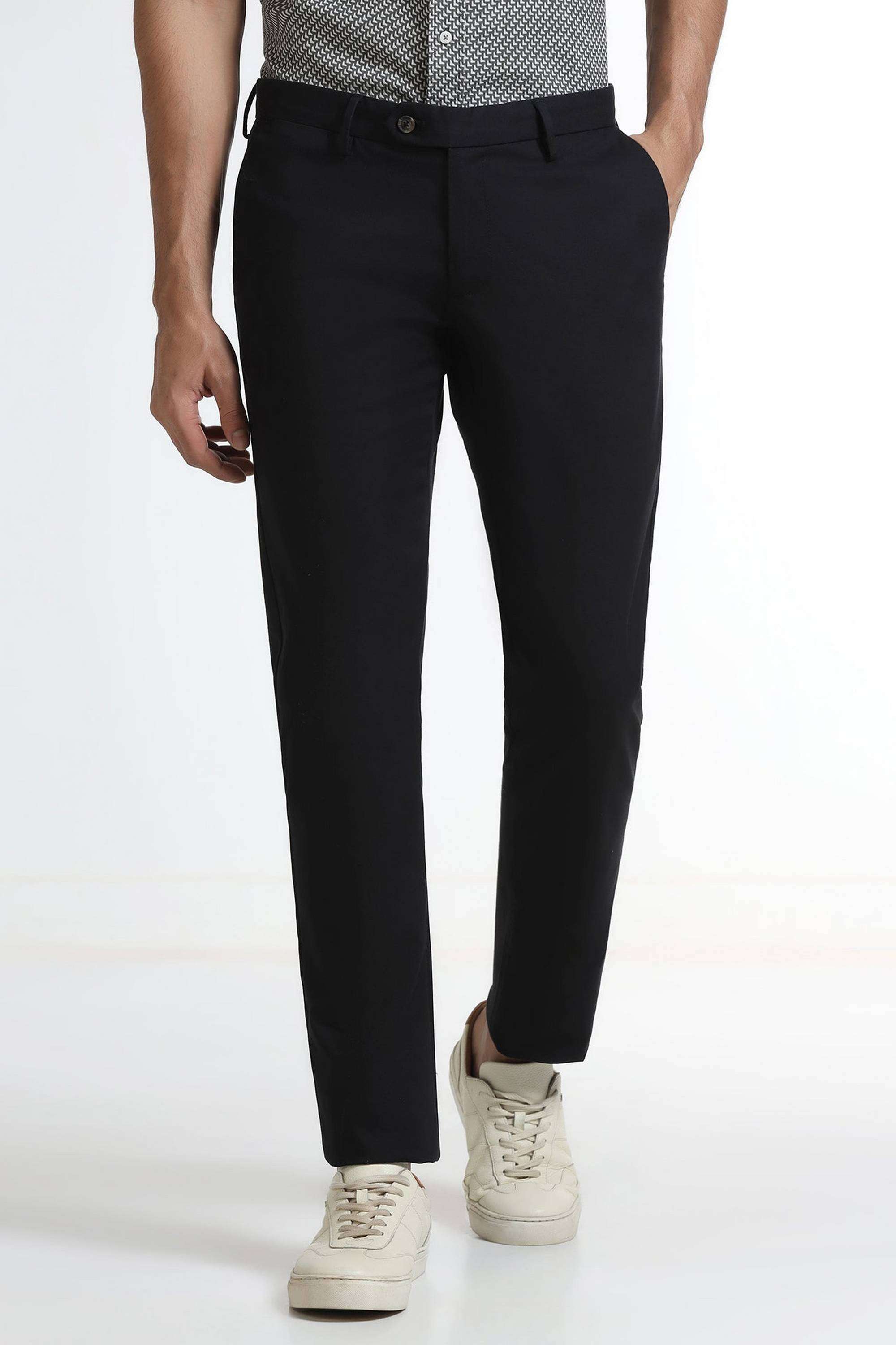 Solid-Polyester-Blend-Super-Slim-Fit-Men-s-Trousers