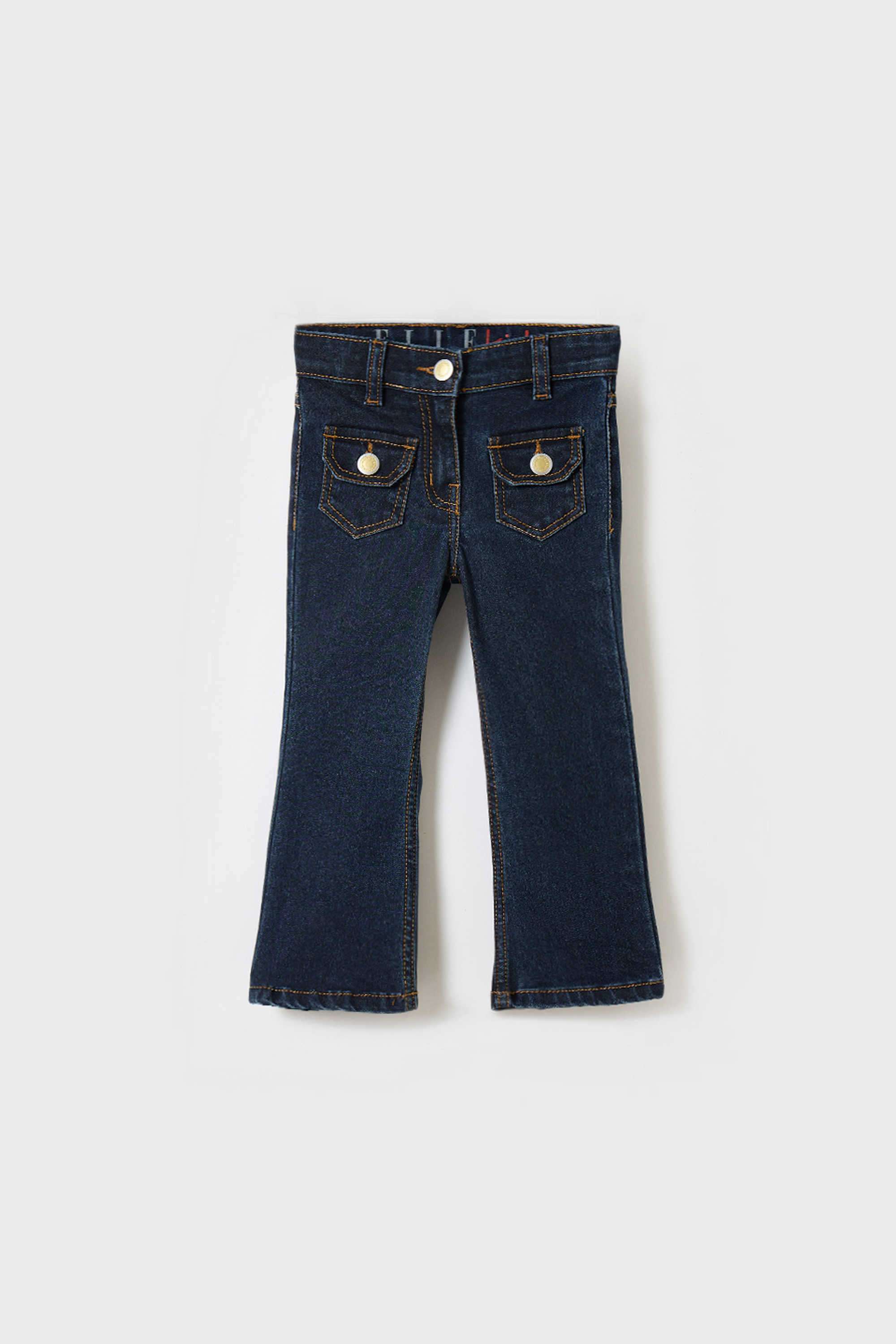 Solid-Cotton-Bootcut-Fit-Girl-s-Jeans