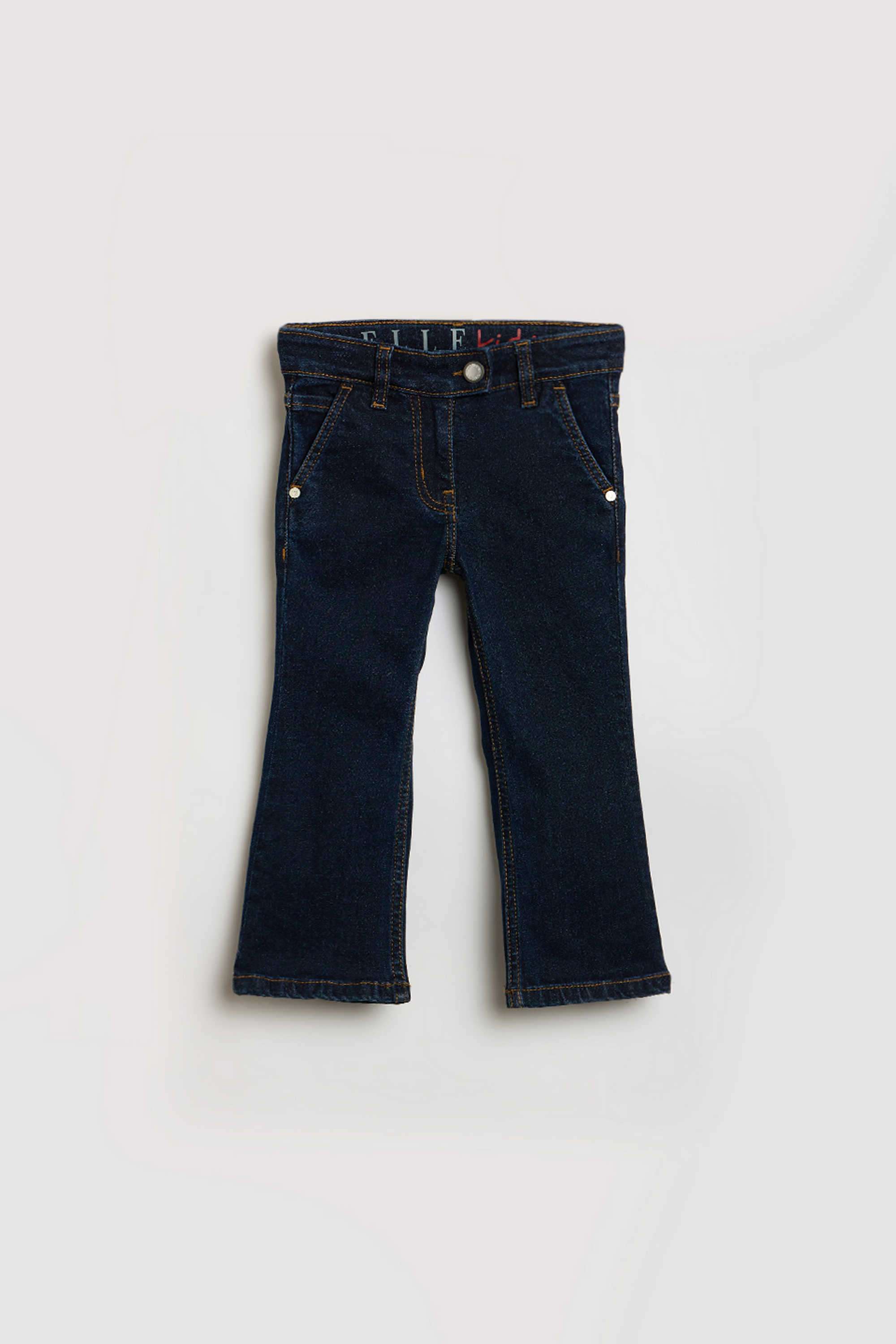 Solid-Cotton-Bootcut-Fit-Girl-s-Jeans
