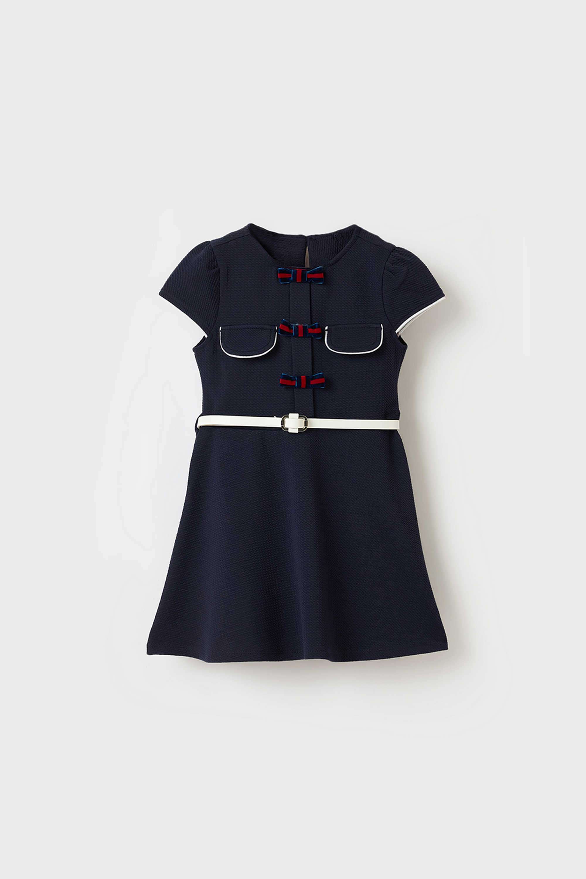 Solid-Cotton-Blend-Round-Neck-Girl-s-Casual-Wear-Dress