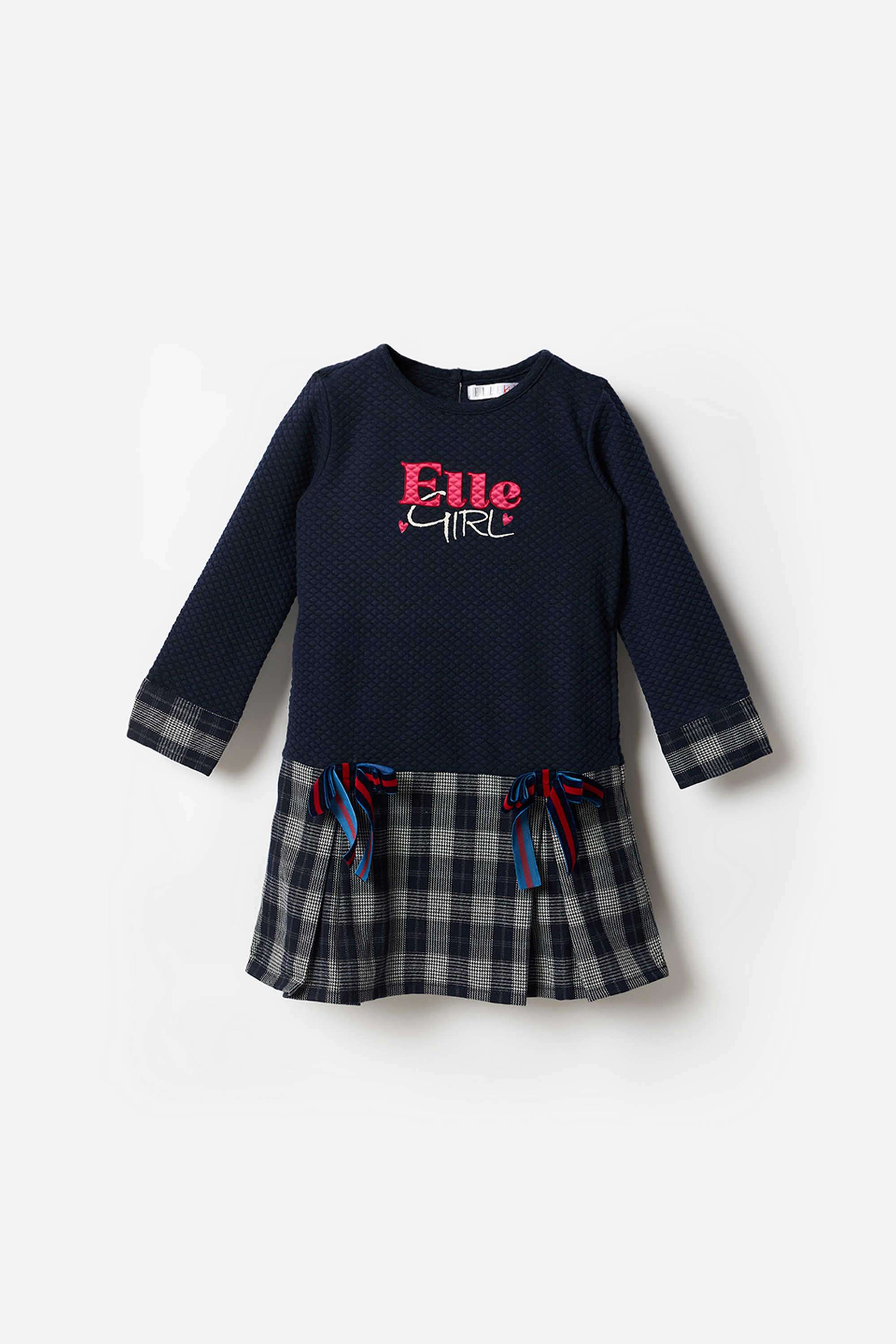 Graphic-Print-Polyester-Round-Neck-Girl-s-Casual-Wear-Dress