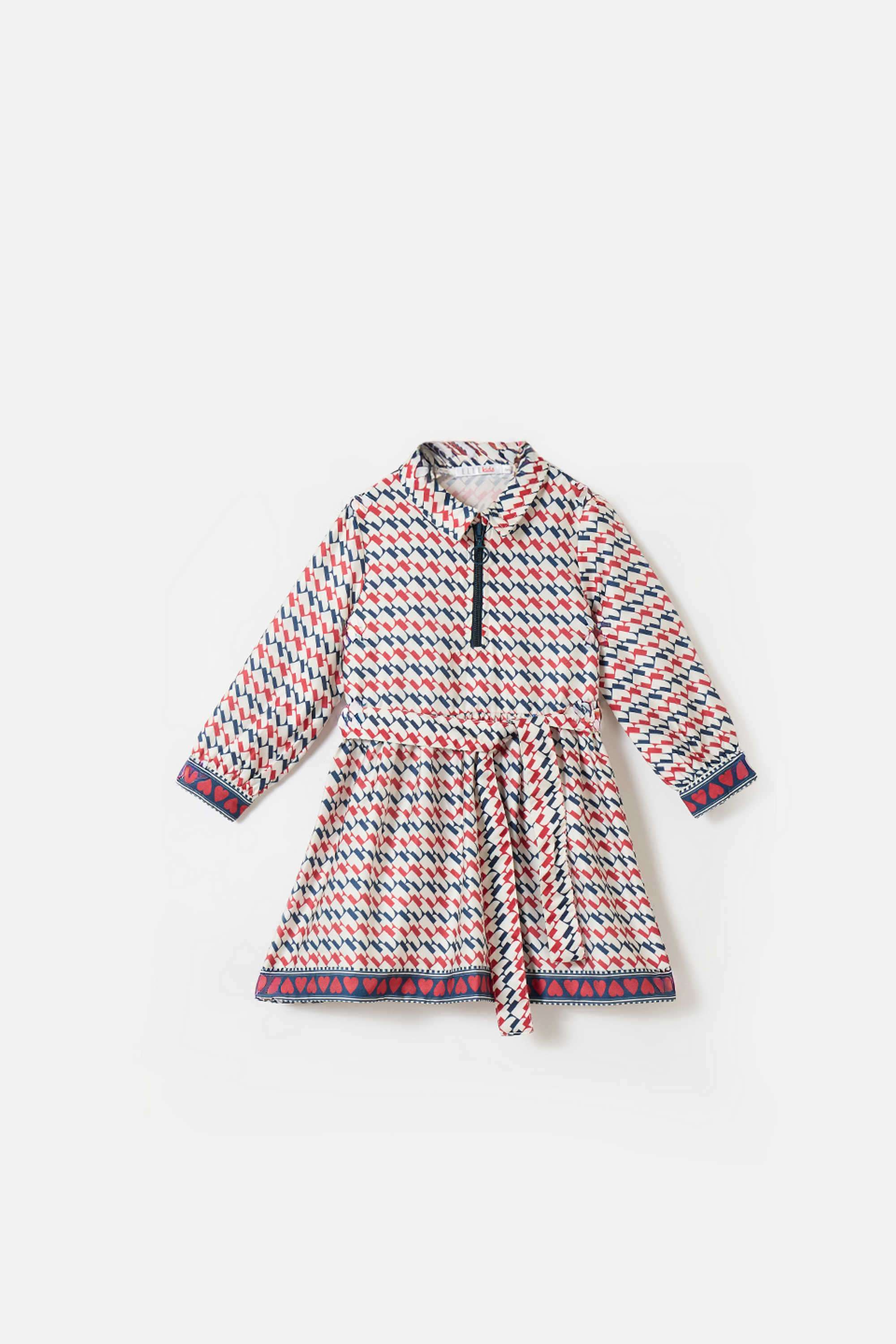 Printed-Cotton-Collared-Girl-s-Casual-Wear-Dress