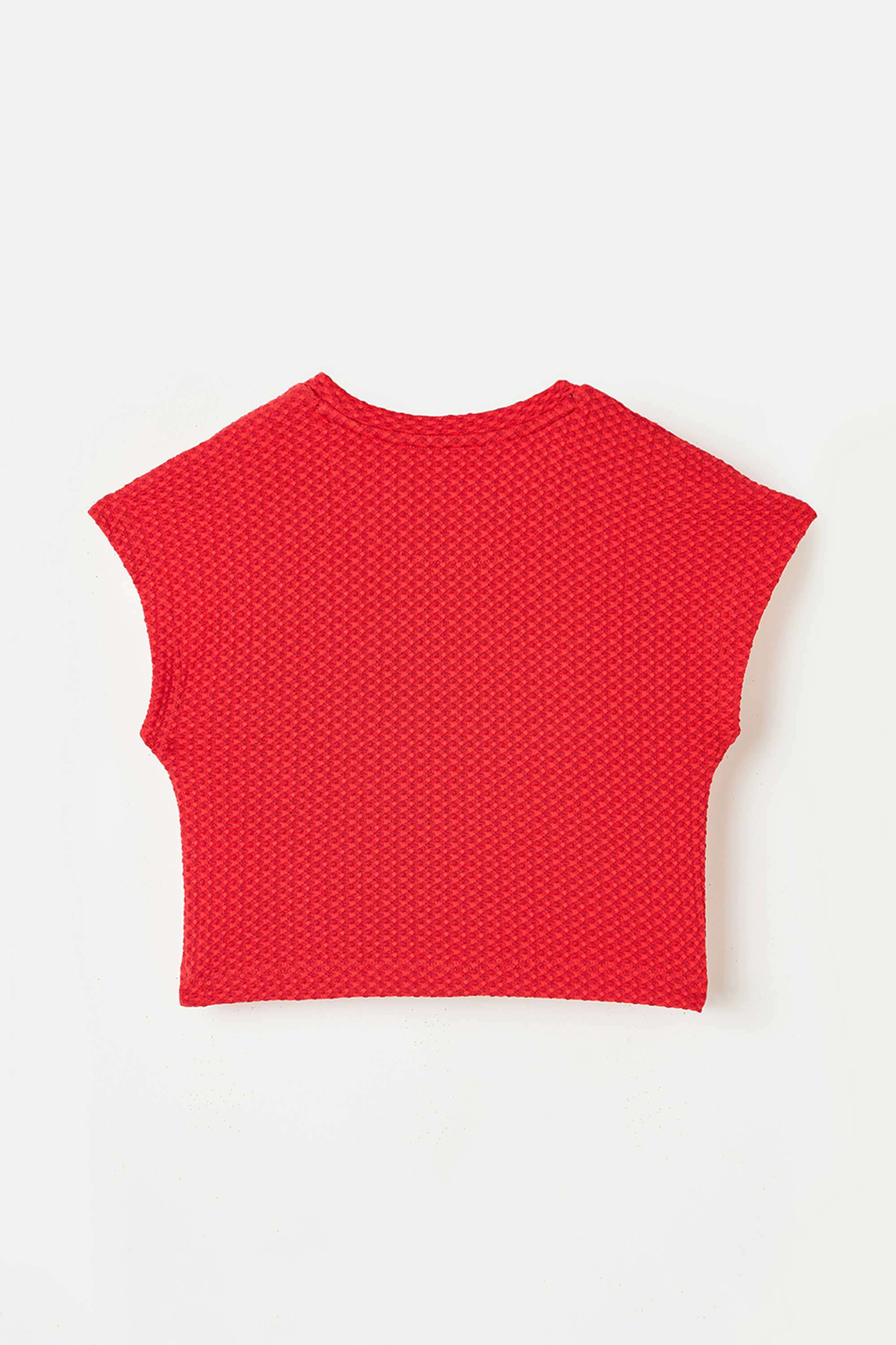 Graphic-Print-Cotton-Blend-Round-Neck-Girl-s-T-Shirt