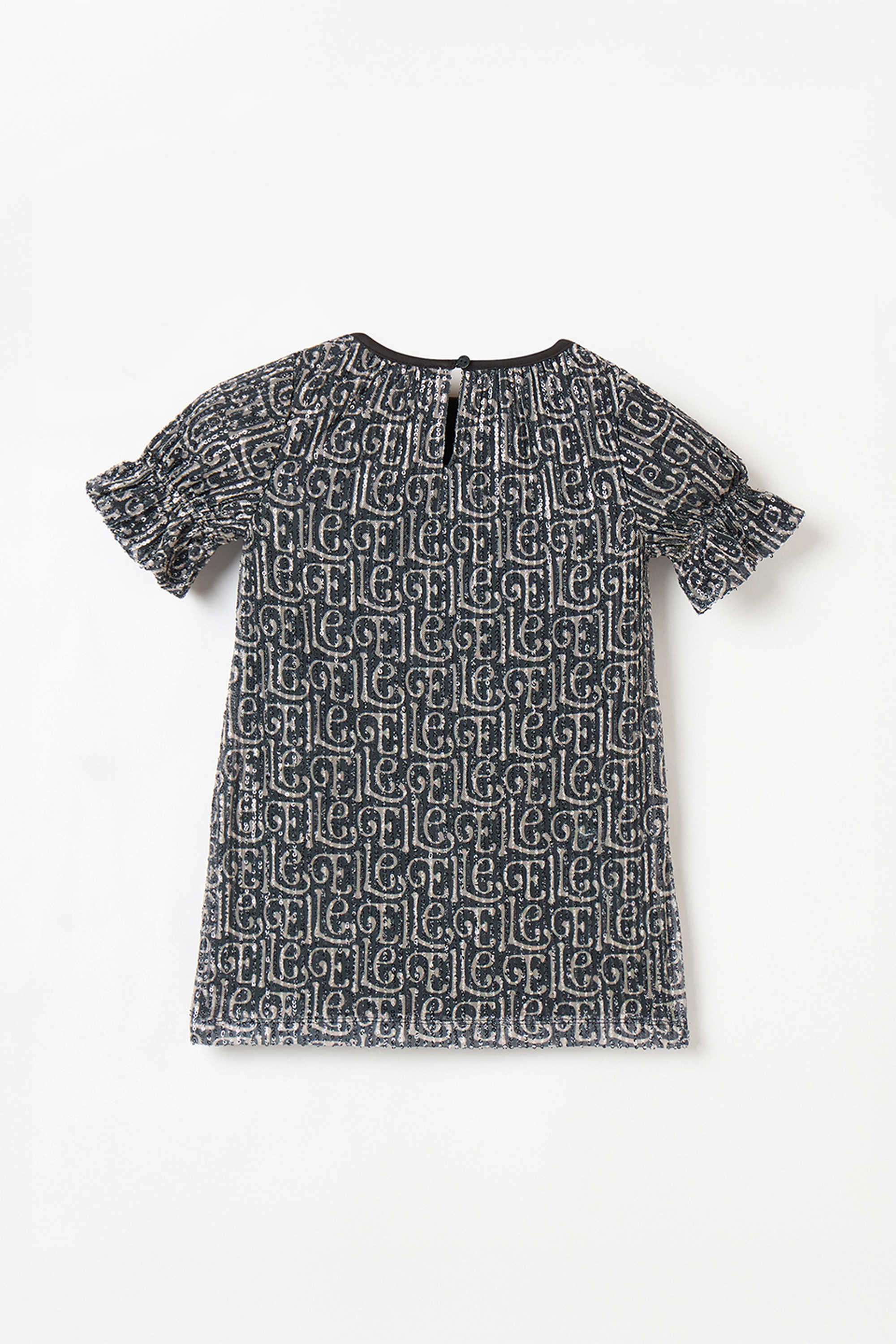 Solid-Polyester-Round-Neck-Girl-s-Casual-Wear-Dress