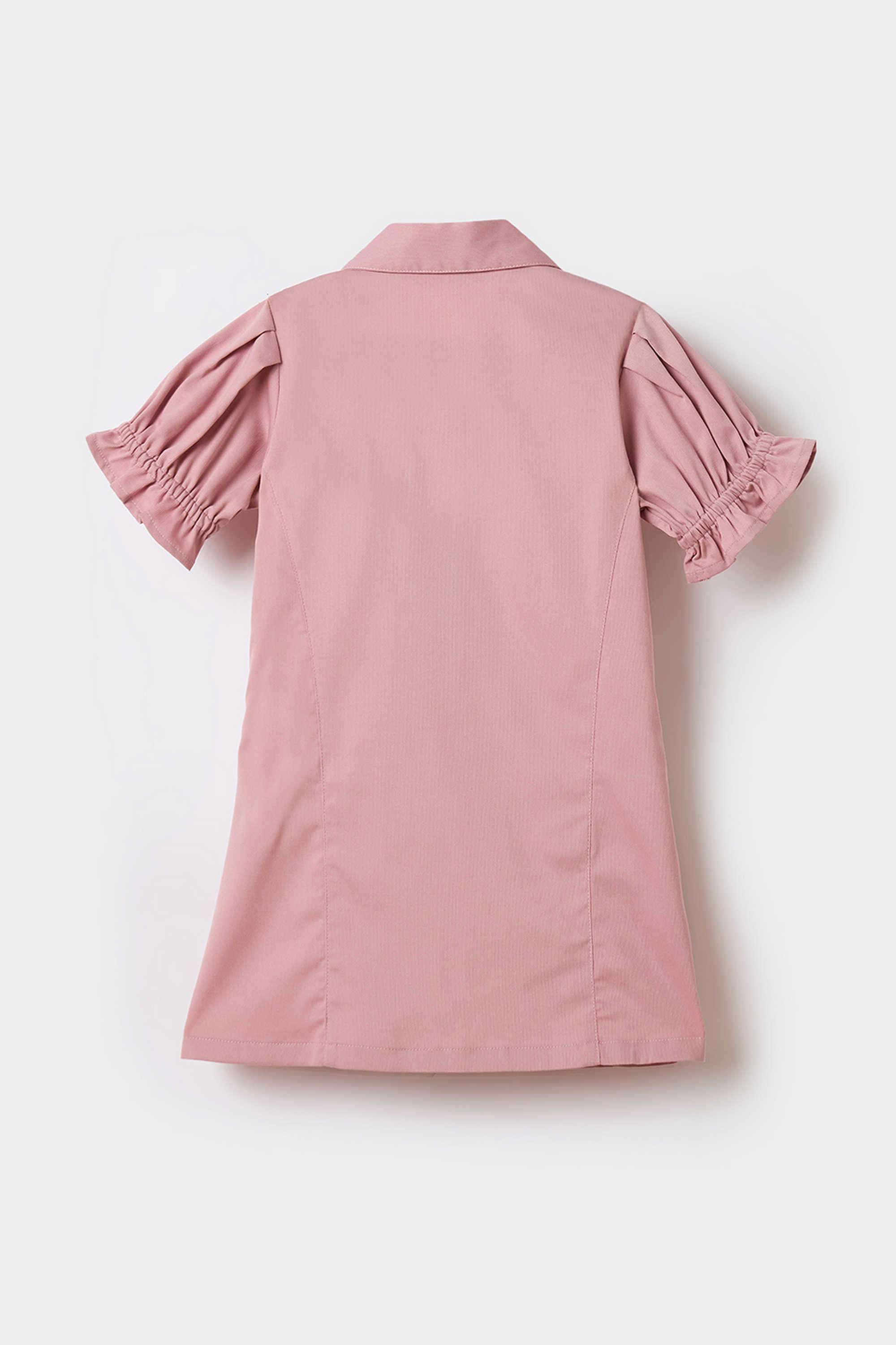 Solid-Cotton-Collared-Girl-s-Casual-Wear-Dress