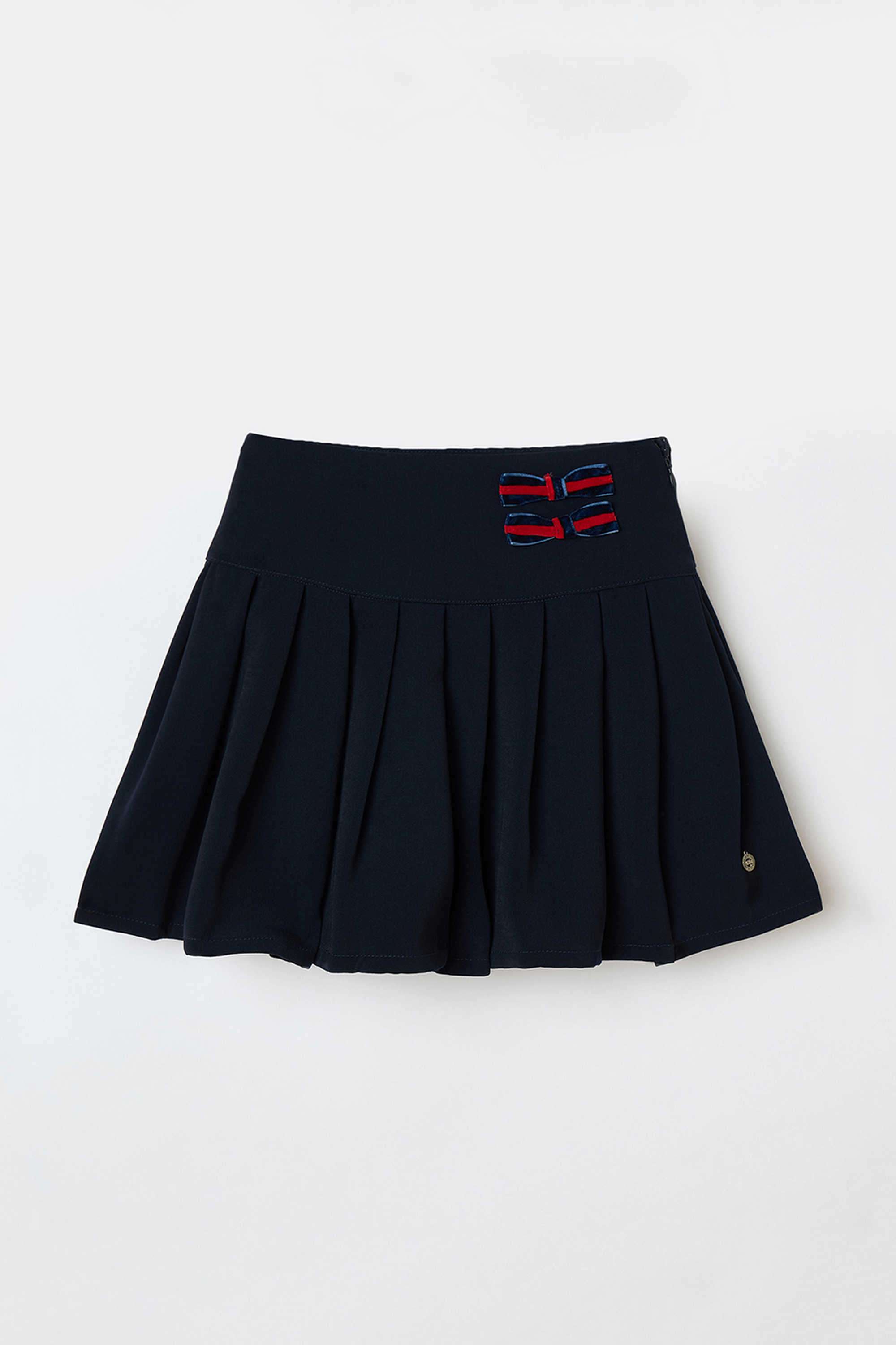 Solid-Polyester-Regular-Fit-Girl-s-Skirts