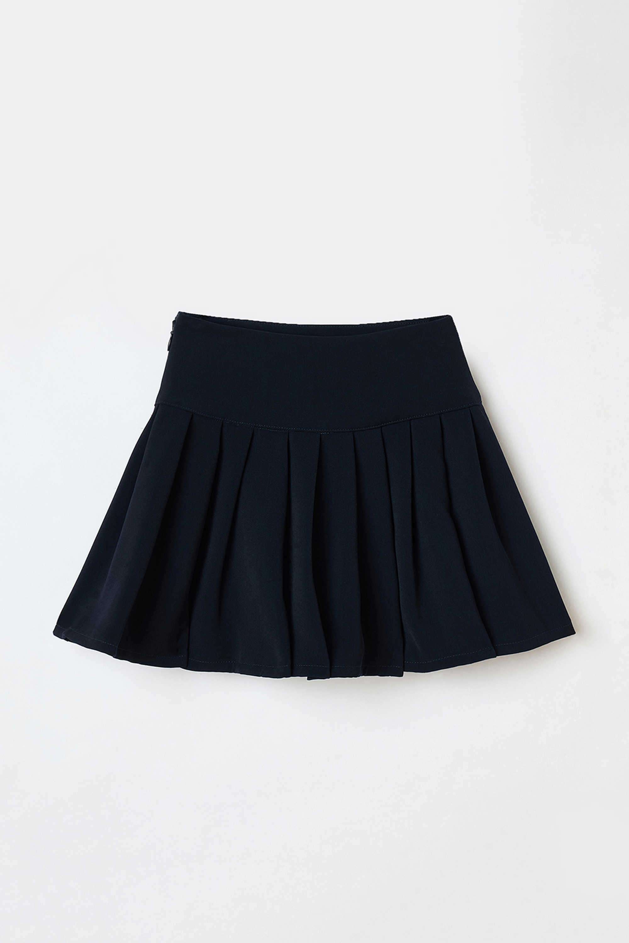 Solid-Polyester-Regular-Fit-Girl-s-Skirts