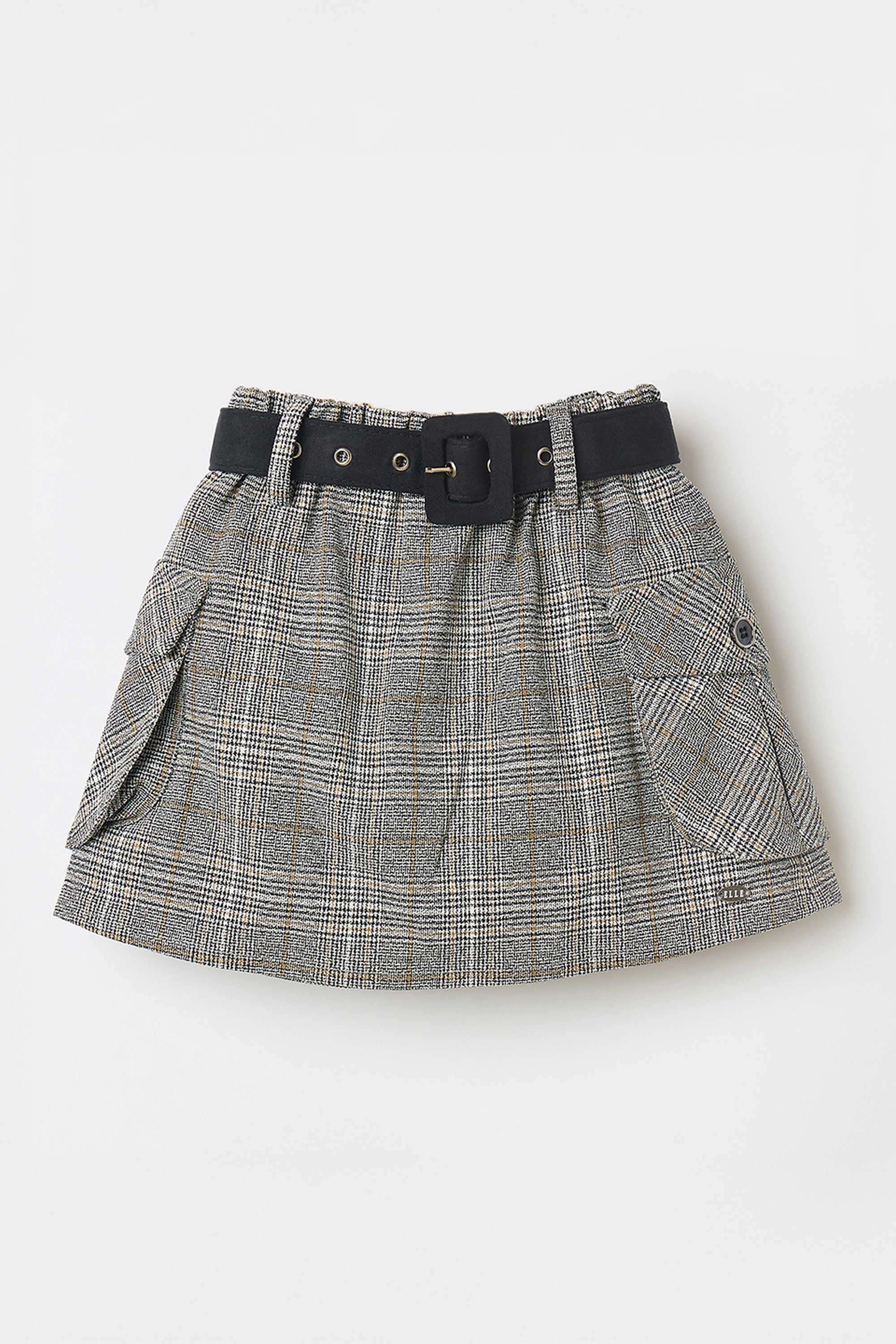 Checks-Cotton-Regular-Fit-Girl-s-Skirts