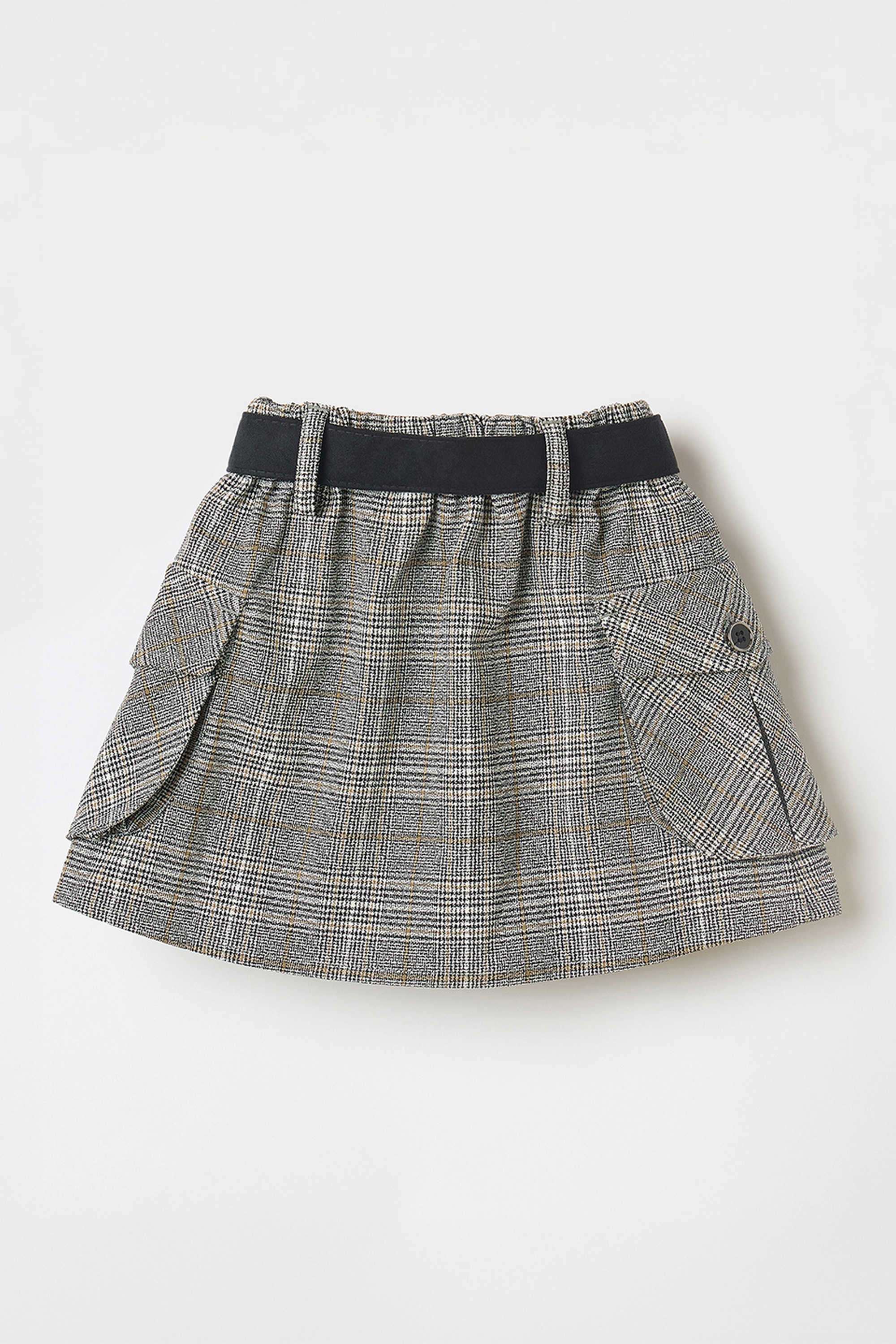 Checks-Cotton-Regular-Fit-Girl-s-Skirts
