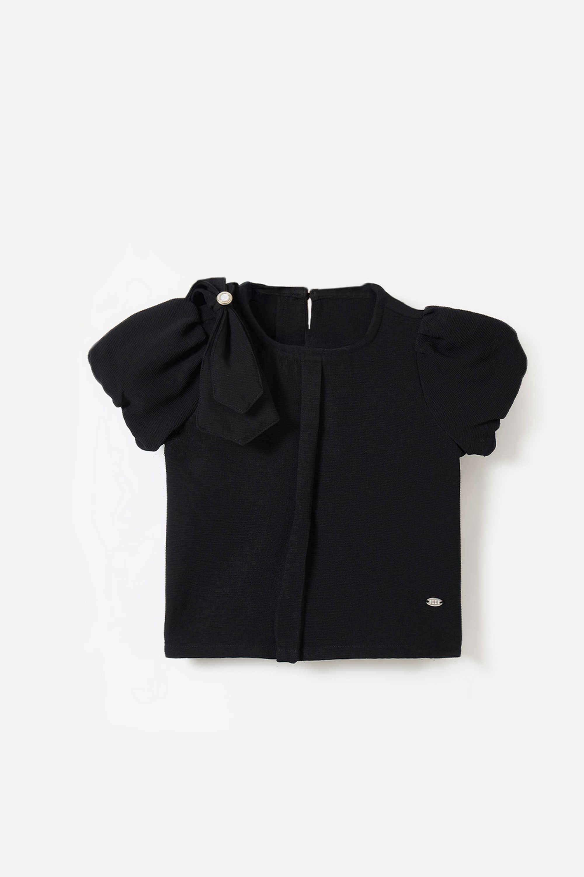 Solid-Cotton-Round-Neck-Girl-s-Top