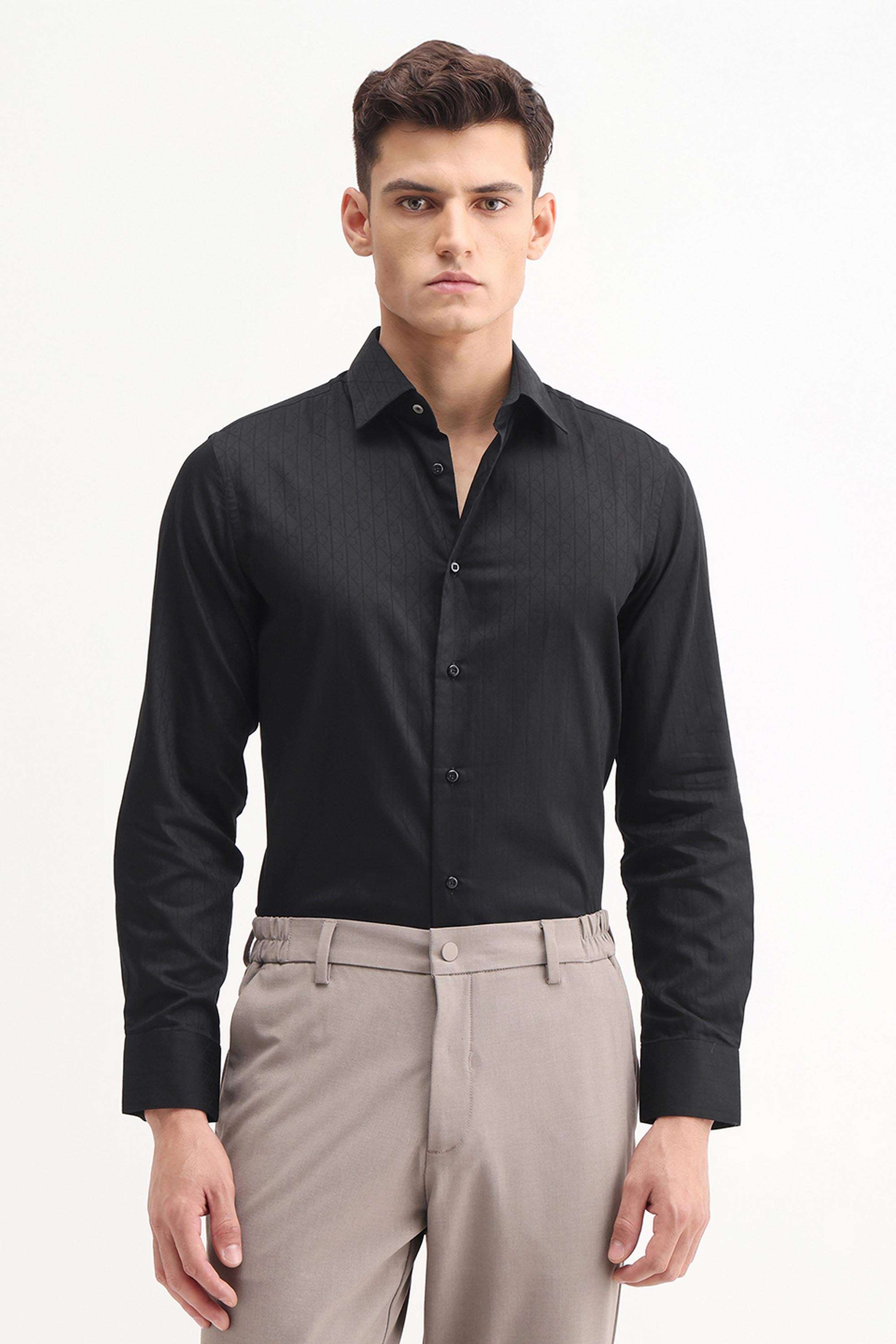 Solid-Cotton-Regular-Fit-Men-s-Casual-Shirt