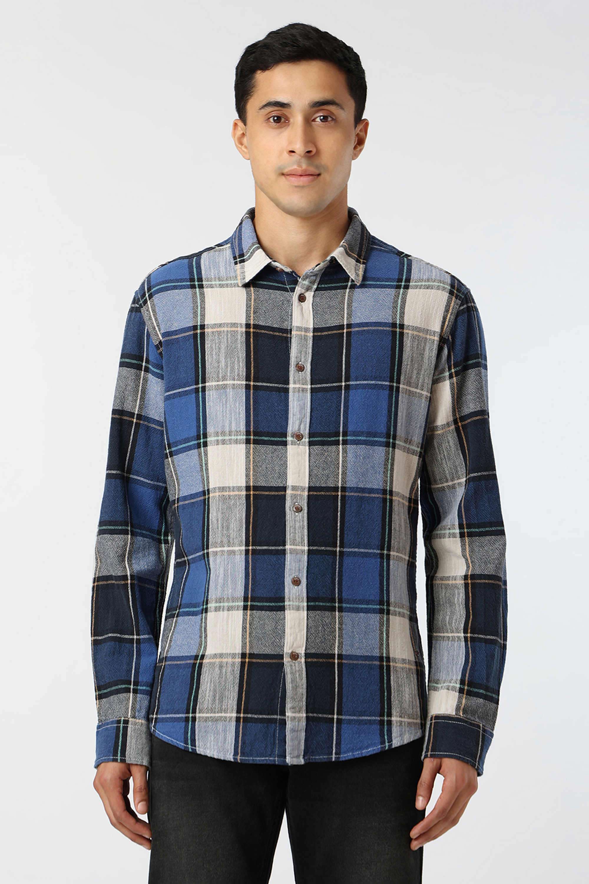 Checks-Cotton-Regular-Fit-Men-Casual-Shirt