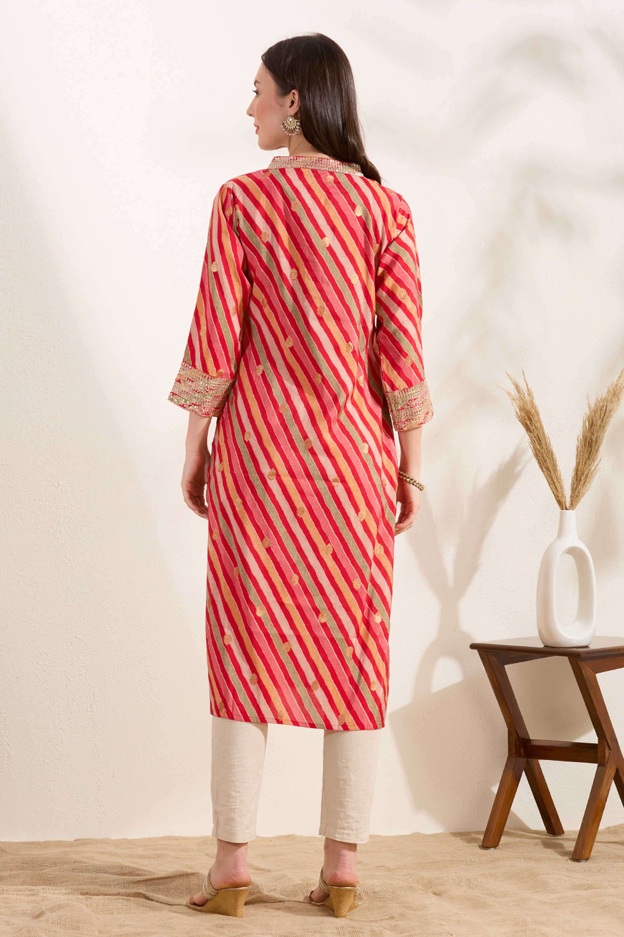 Printed-Blended-Fabric-Women-s-Casual-Wear-Kurta