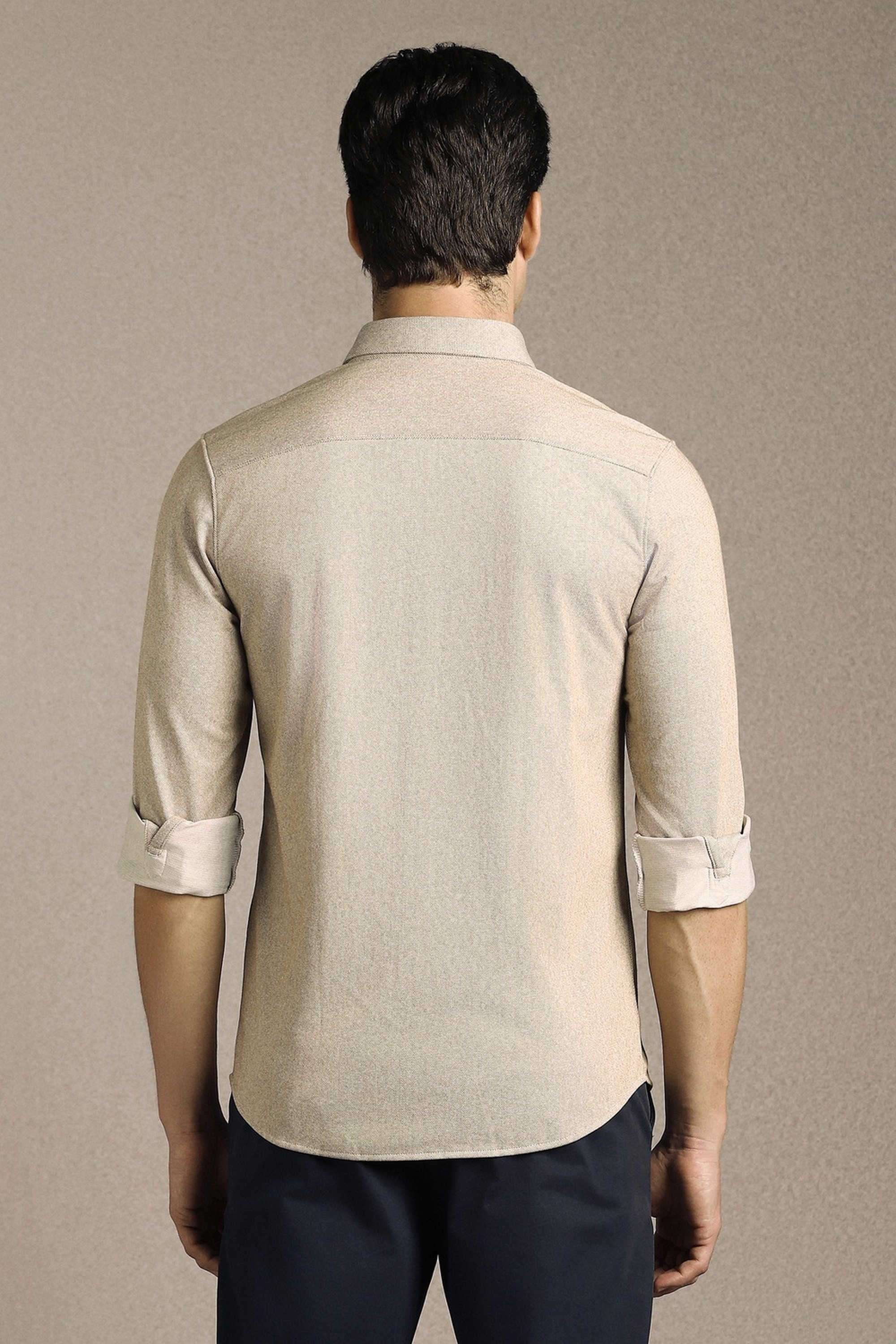 Solid-Blended-Fabric-Slim-Fit-Men-Casual-Wear-Shirt