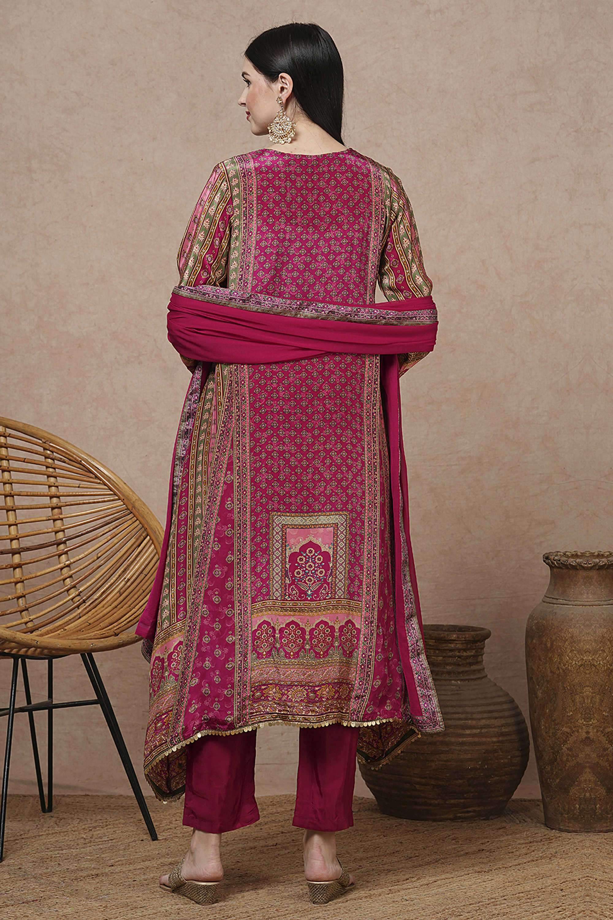 Printed-Blended-Fabric-Women-s-Casual-Wear-Suit