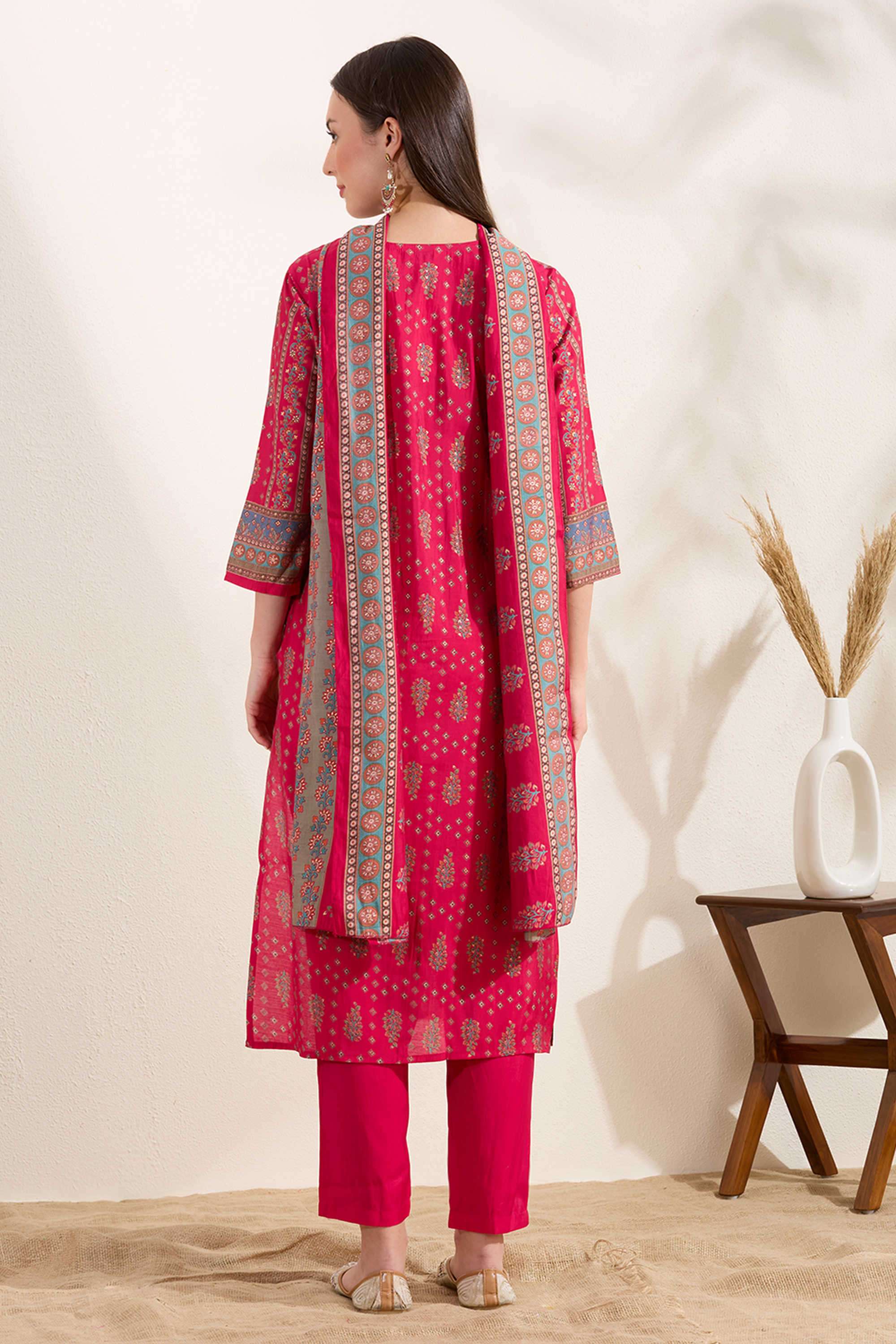 Printed-Blended-Fabric-Women-s-Casual-Wear-Suit