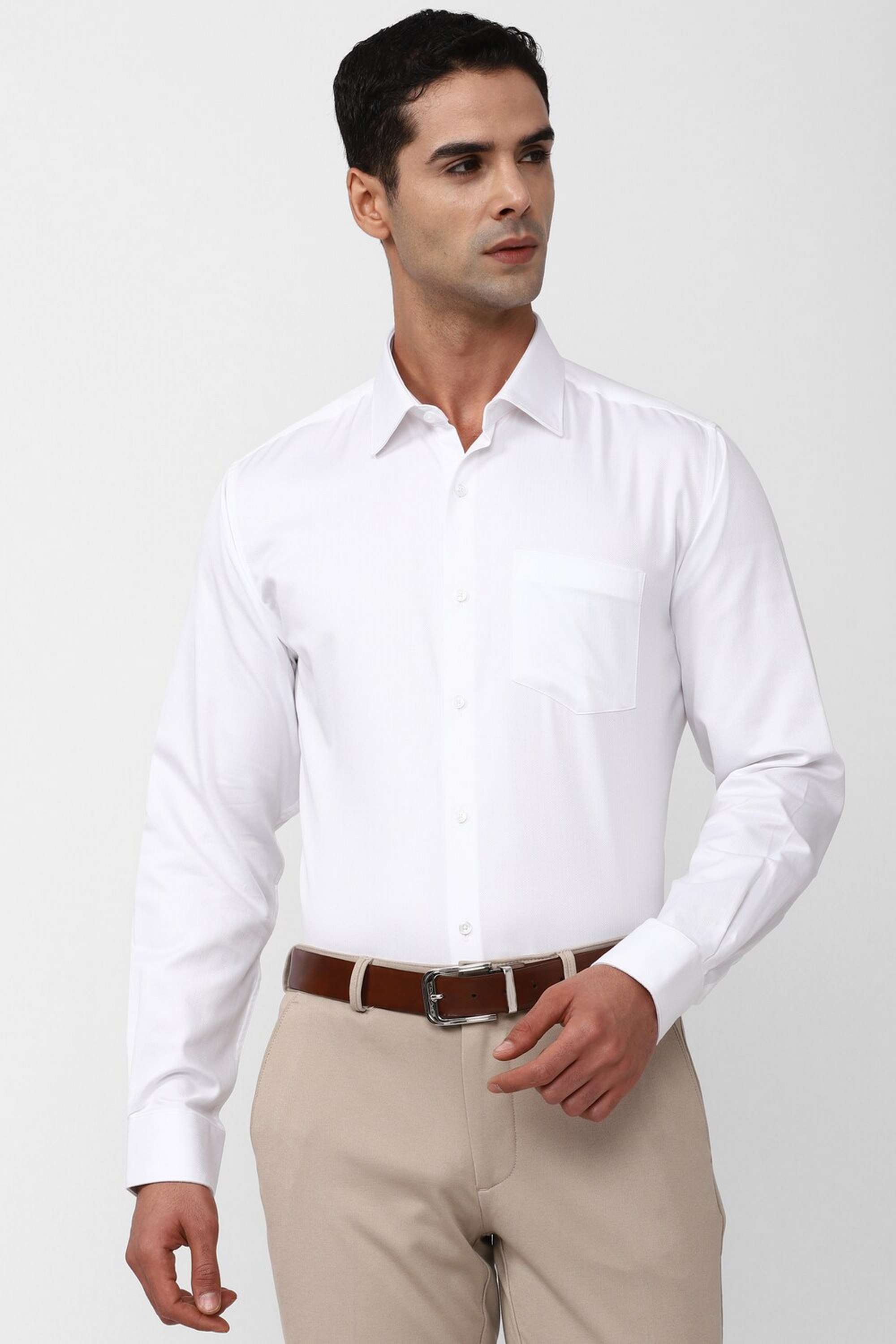 Textured-Collared-Cotton-Men-Formal-Wear-Shirt