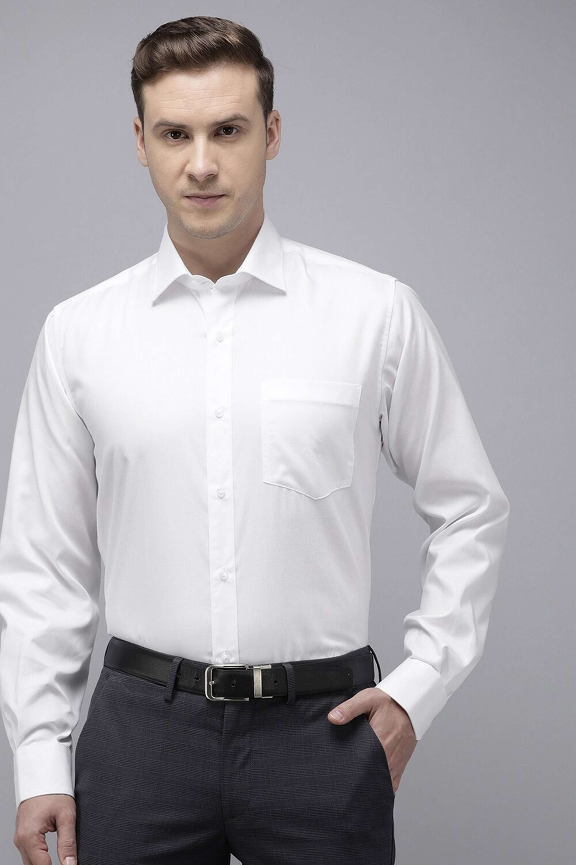 Textured-Collared-Cotton-Men-Formal-Wear-Shirt