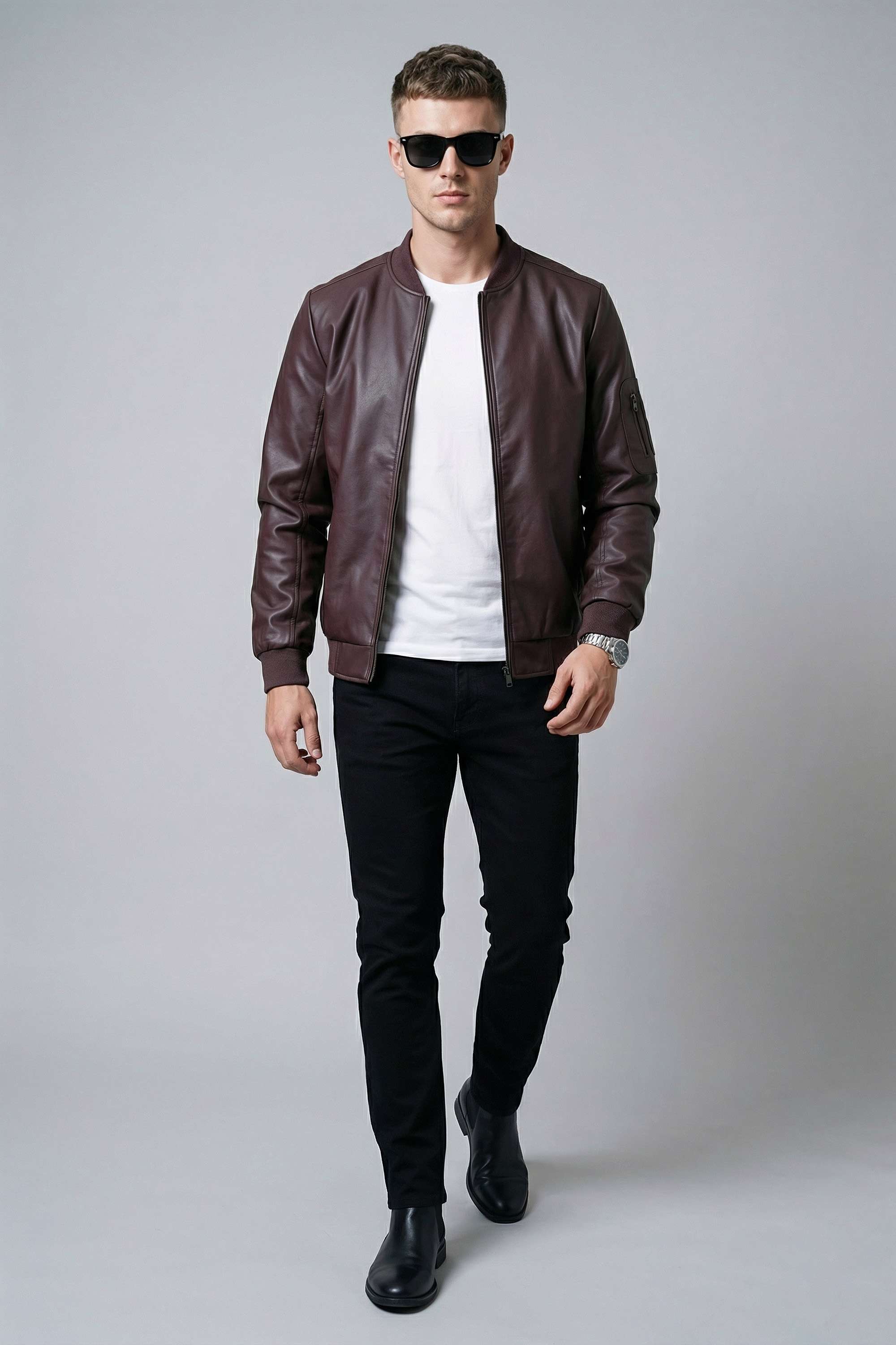 Polyester-Zipper-Regular-Fit-Men-s-Casual-Wear-Jacket